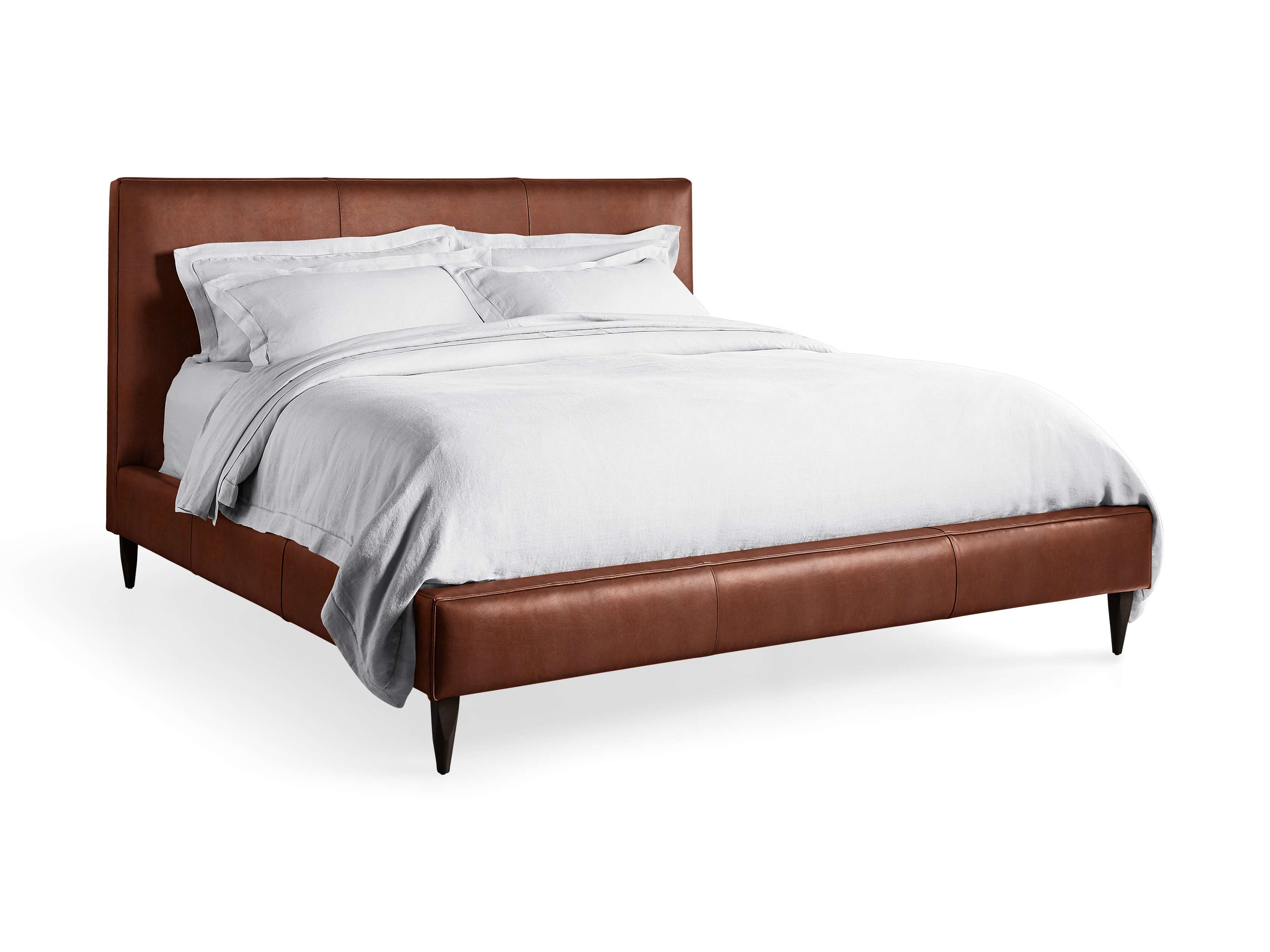 Premium Andes Leather Bed - Handcrafted Full/Queen/King Size Genuine Leather Bed Frame - Perfect for Master Bedroom, Guest Room & Luxurious Home Decor