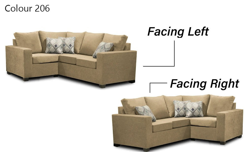 Premium Canadian Made 2x1 Sectional Sofa - LHF/RHF Configurable with 17 Color Options | Modern Living Room Furniture for Small Spaces & Apartments