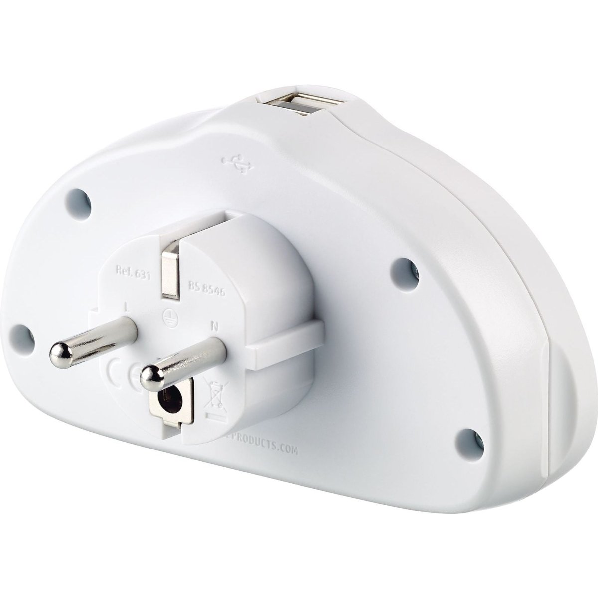 Go Travel World EU Adaptor Duo with USB Charger - Universal Power Plug for Europe Travel, Dual USB Ports for Phones & Tablets | Perfect for Business Trips & Vacation Charging Needs