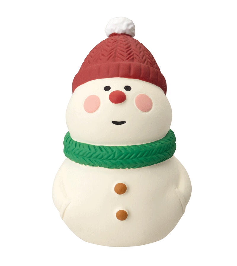 Concombre Snowman Figurine - Handcrafted Winter Decor for Home, Office & Holiday Display | Perfect Christmas Gift & Seasonal Decoration