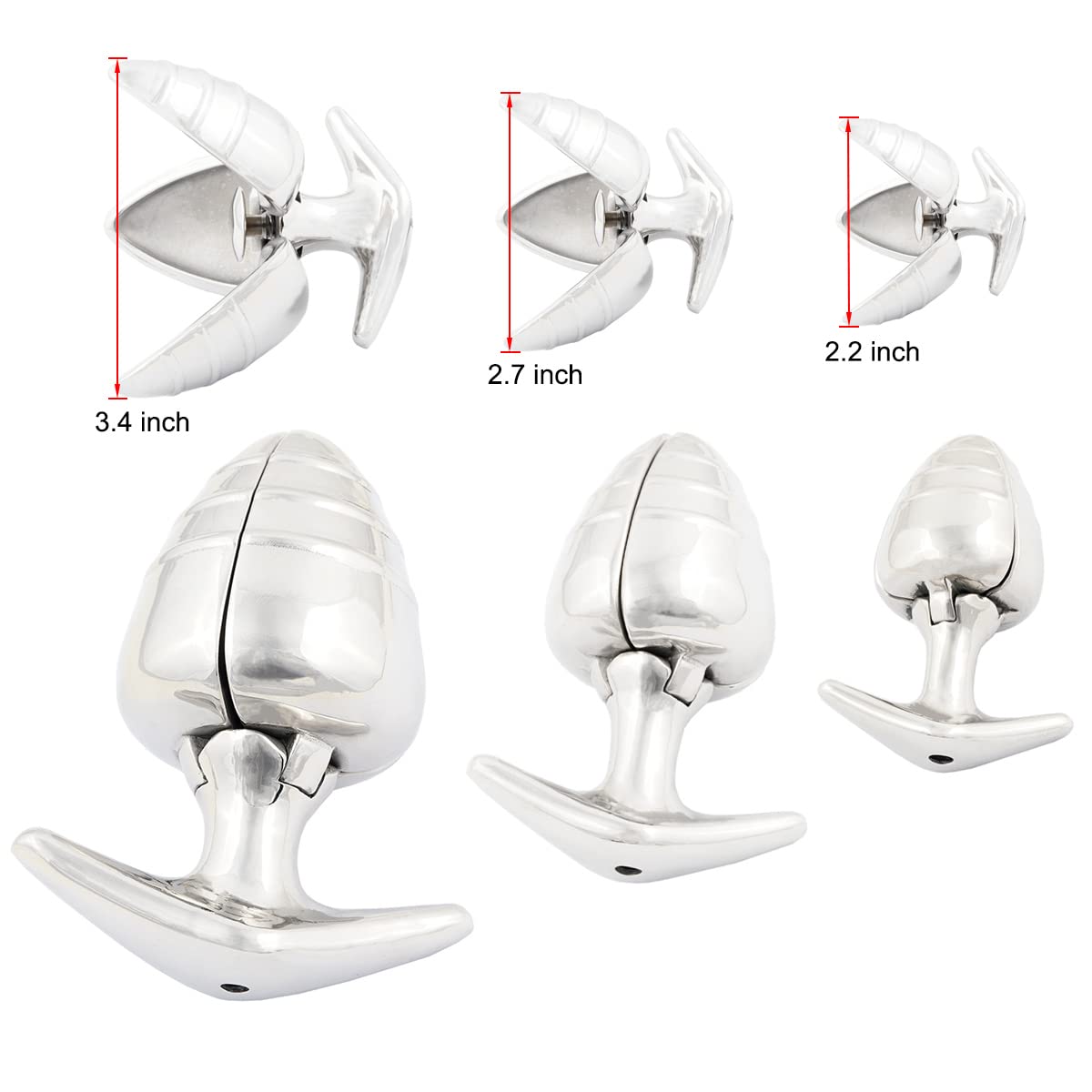 Premium Stainless Steel Anal Plug - Heavy Duty Anal Trainer & Butt Expander with Locking Beads (30mm GS230) - Perfect for BDSM, Solo Play & Couples Exploration