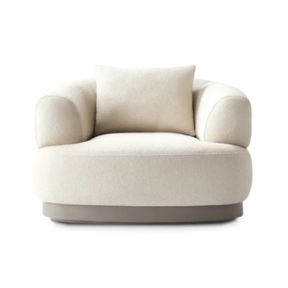 Amalfi Outdoor Swivel Lounge Chair - 360° Rotating Patio Furniture with Cushion, Weather-Resistant for Garden, Poolside & Backyard Relaxation