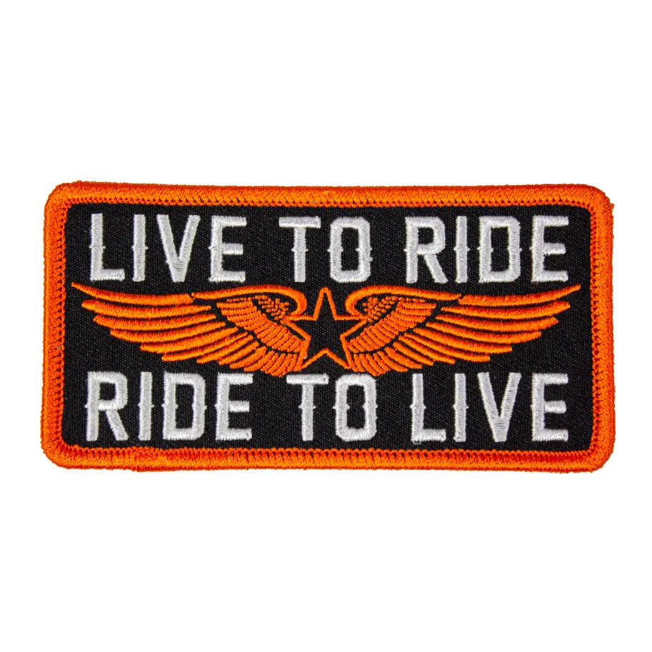 BOL Open Road Live To Ride Patch - Vintage Biker Embroidered Badge for Jackets, Vests & Backpacks - Perfect for Motorcycle Enthusiasts & Road Trips