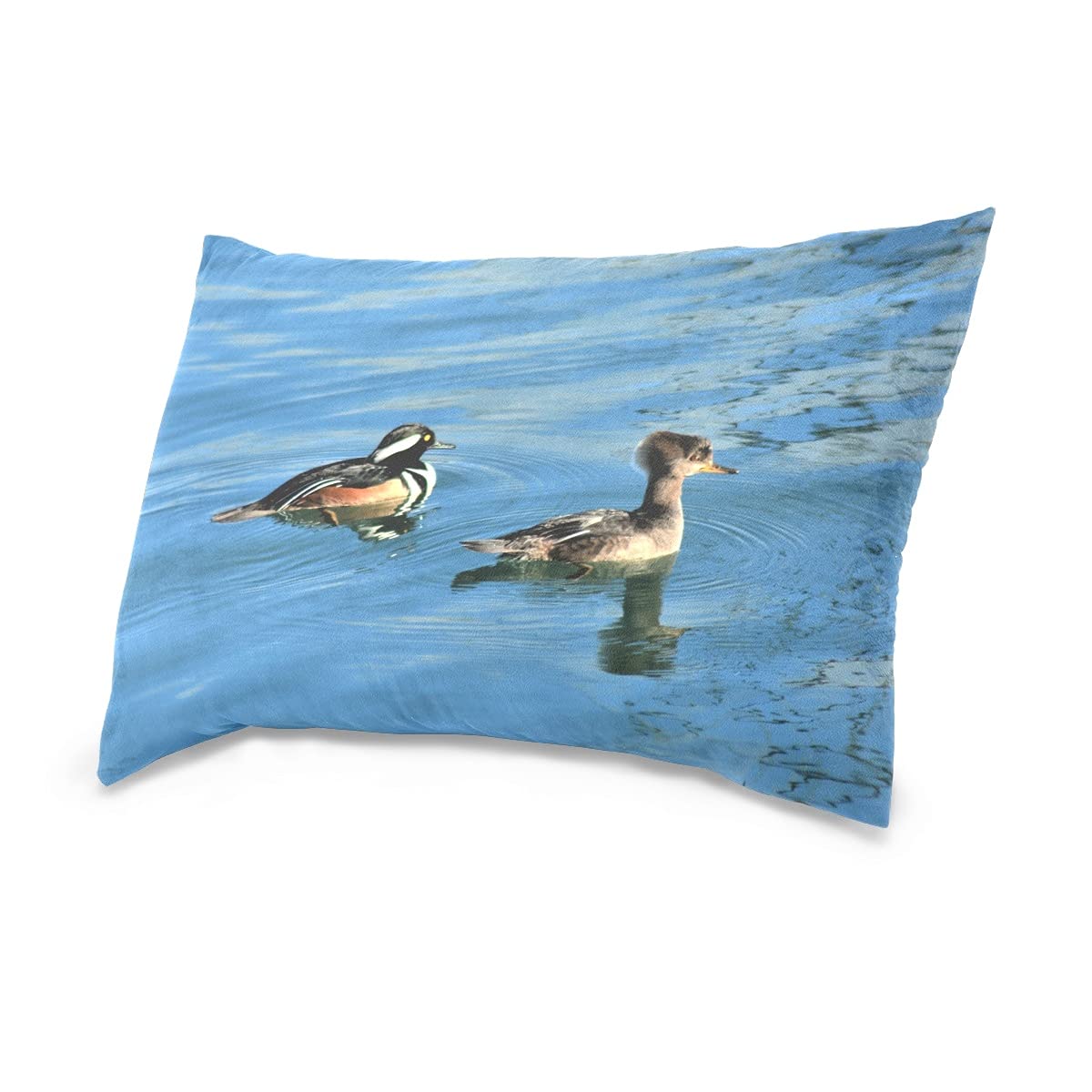 Hooded Merganser Zippered Pillow Cases - Soft 20x36 Inch Throw Pillow Covers for Couch, Sofa & Home Decor | Perfect for Living Room, Bedroom & Seasonal Decoration