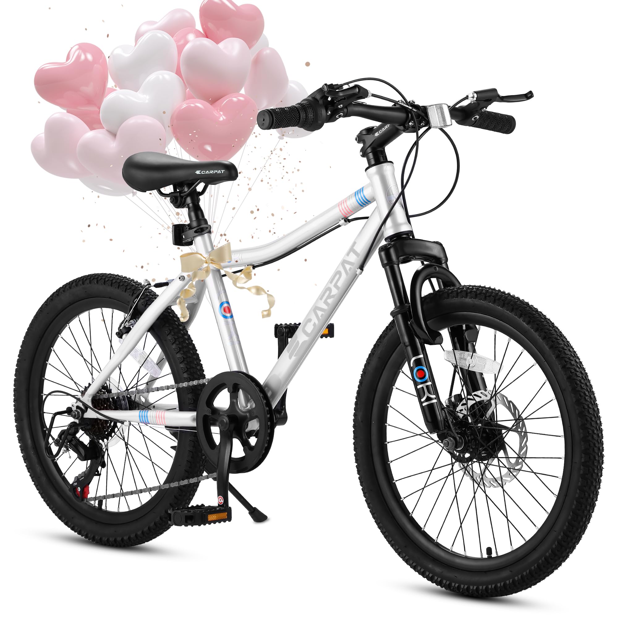 20 Inch Kids' Mountain Bike for Ages 6-12 | 7-Speed Bicycle for Boys & Girls | Perfect Birthday Gift | Durable for Outdoor, City & Snow Cycling | Ideal for Commuting, Exercise & Family Adventures
