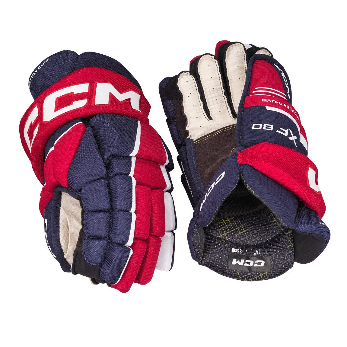 CCM Tacks XF80 Senior Hockey Gloves - Protective Ice Hockey Gear for Men & Women - Perfect for Games, Practices & Training Sessions