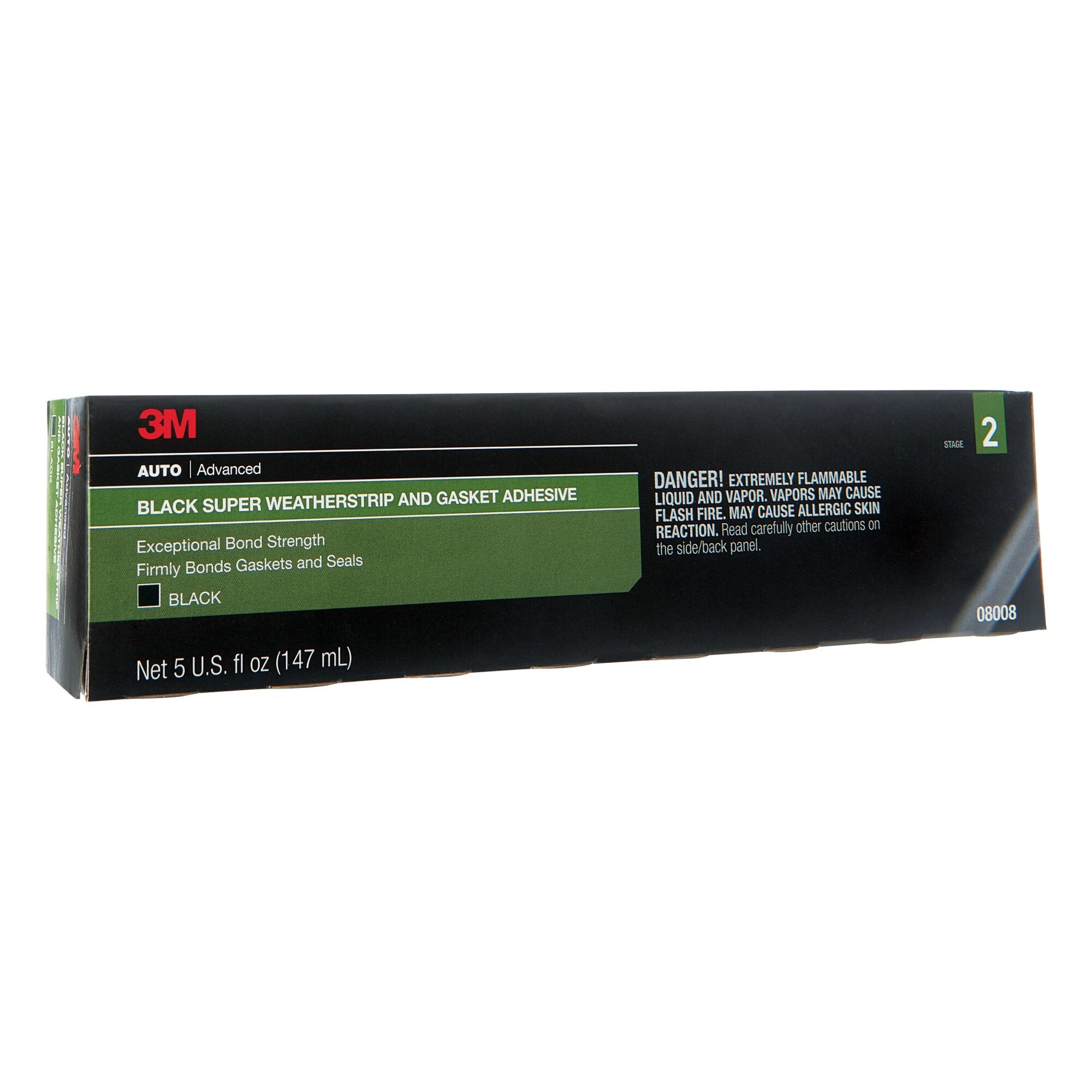 3M Black Super Weatherstrip and Gasket Adhesive - 5 fl oz (08008) - 6 Pack - Heavy Duty Automotive Sealant for Doors, Windows, and Trunks - Weatherproof Bonding Solution for DIY Car Repairs