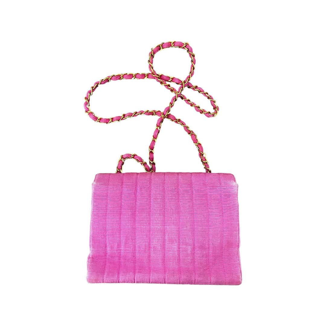 Vintage Chanel Pink Vertical Quilted CC Flap Bag - Luxury Designer Handbag for Women, Evening Parties & Special Occasions