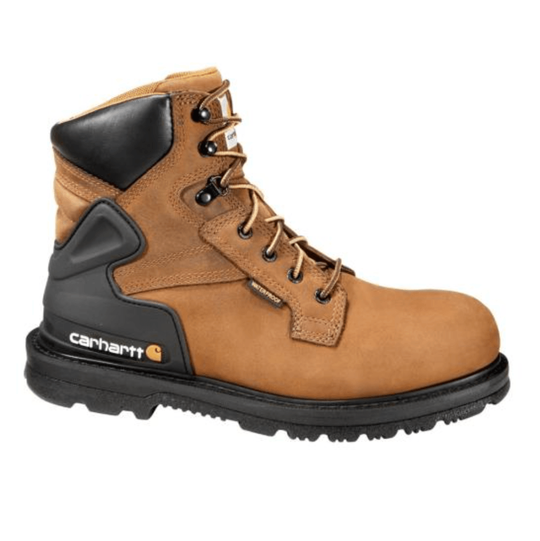 6 Bison Harness Work Boots for Men - Durable Brown Leather Safety Boots for Construction, Farming & Outdoor Work