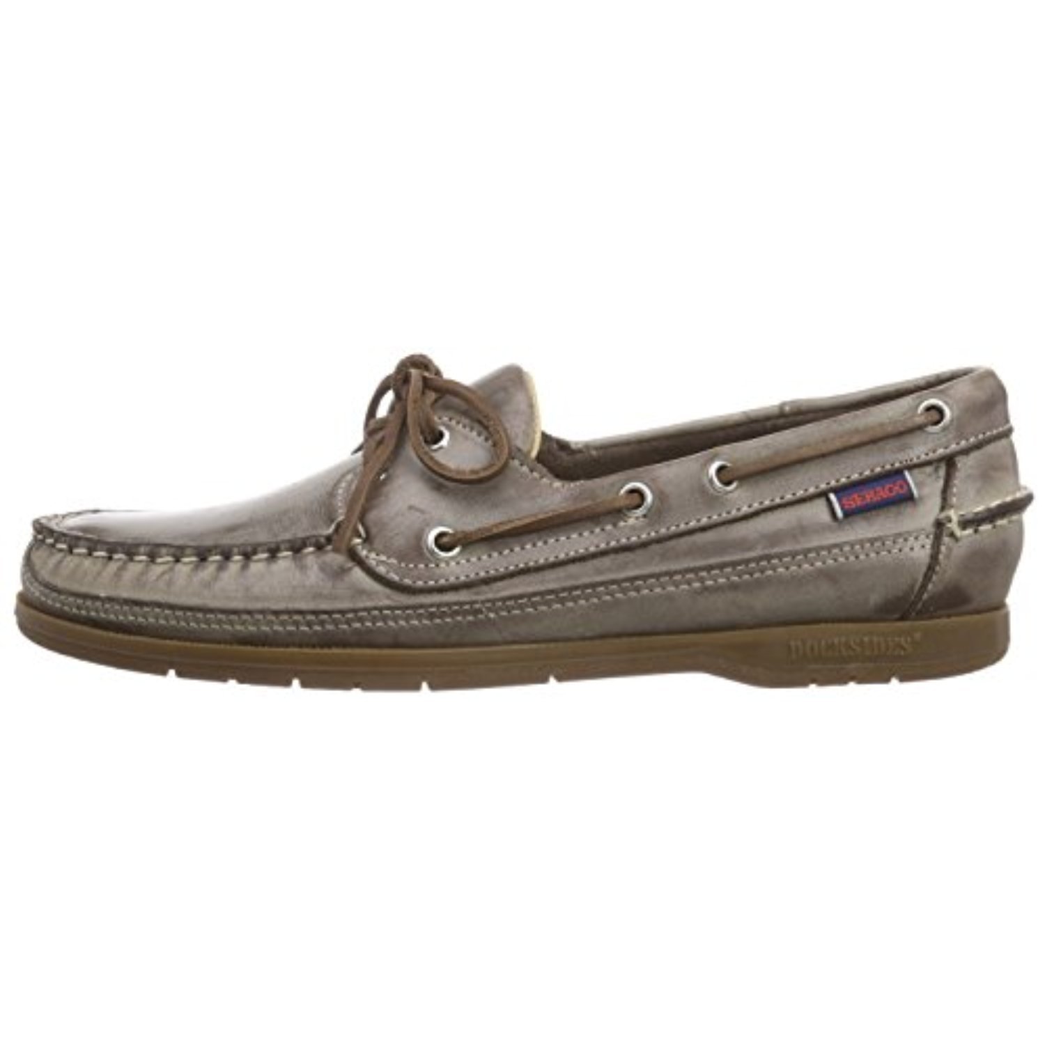 Sebago Men's Schooner Leather Boat Shoes - Classic Brown Waxy Leather for Casual & Outdoor Wear - Perfect for Sailing, Driving & Everyday Comfort