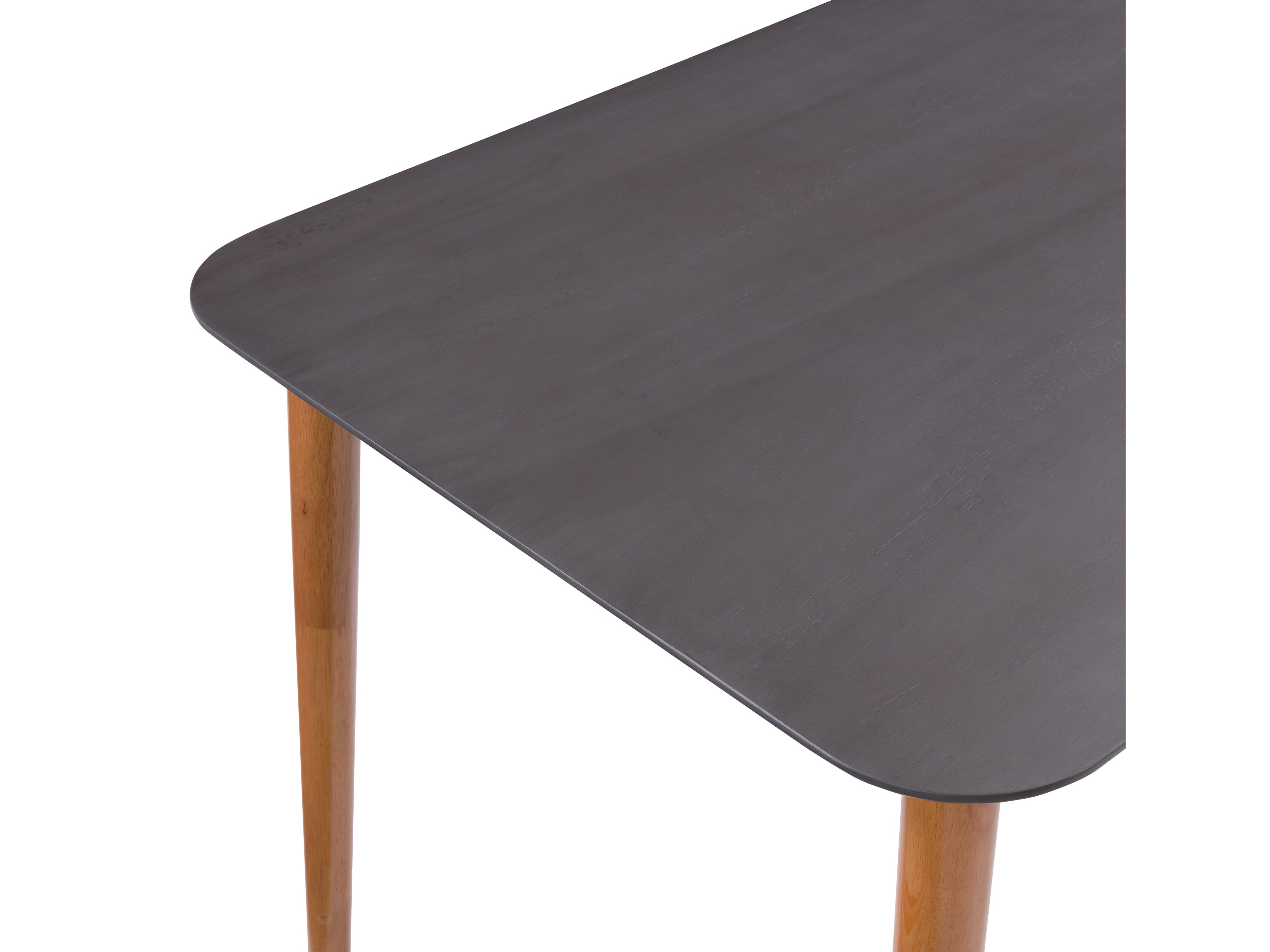 Modern Grey Dining Table Set - 6 Seater Wooden Kitchen Table with Stainless Steel Legs for Home, Restaurant & Office Use