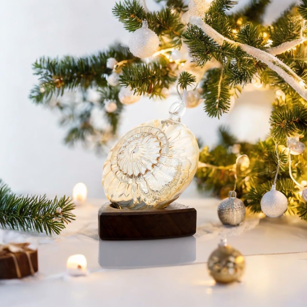 Elegant Glass Hanging Christmas Ornaments - Unique Holiday Tree Decorations for Christmas, New Year & Birthday - Perfect Gift Idea for Home Decor & Festive Celebrations | Ideal for Christmas Trees, Gift Exchanges & Seasonal Home Styling