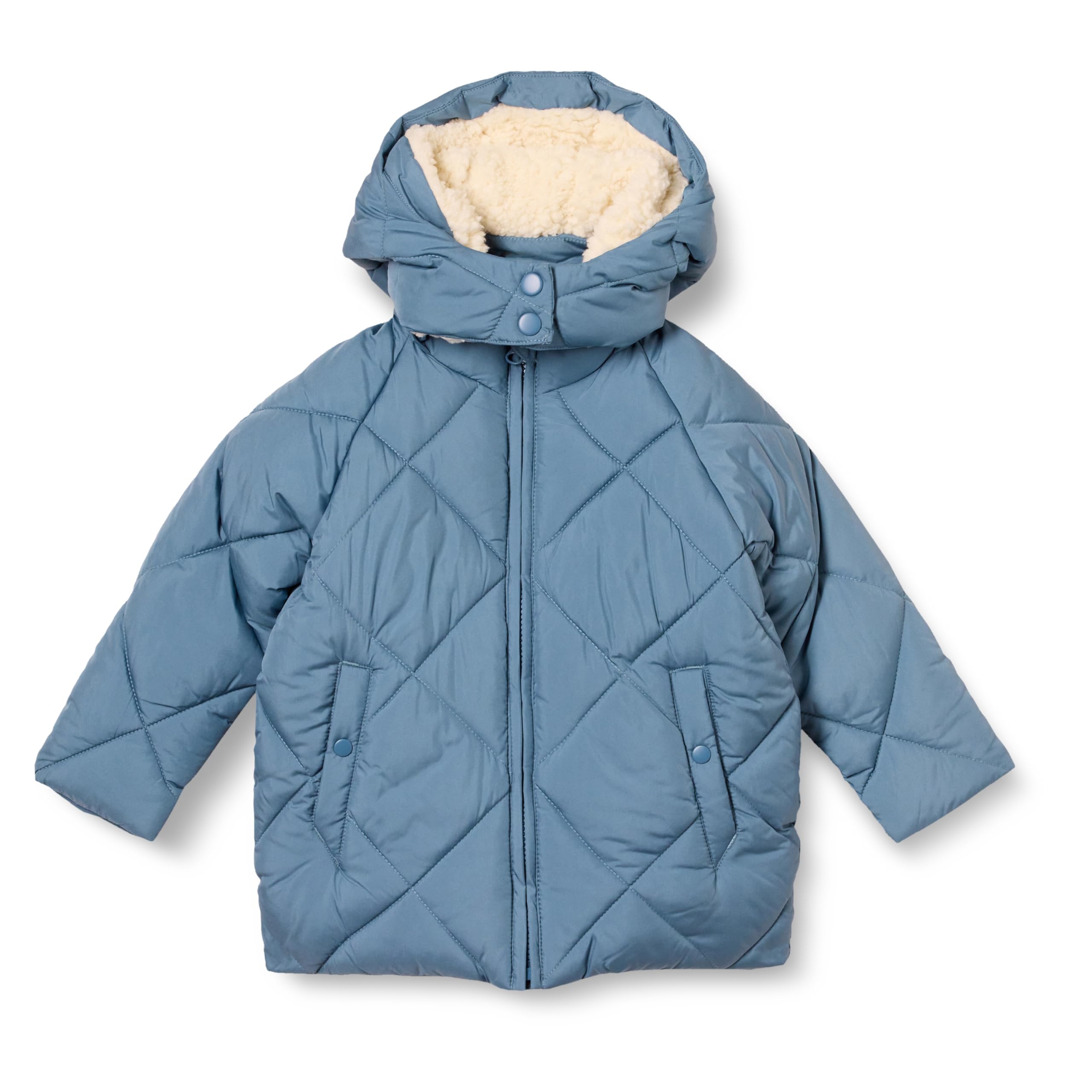 Amazon Essentials Girls' & Toddlers' Long Quilted Puffer Coat - Winter Warm Waterproof Jacket for Kids Outdoor Play, Snow Day & Cold Weather