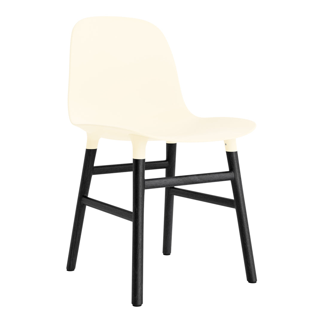Modern Form Chair with Sturdy Wooden Legs - Perfect for Dining Room, Office, or Living Room Decor