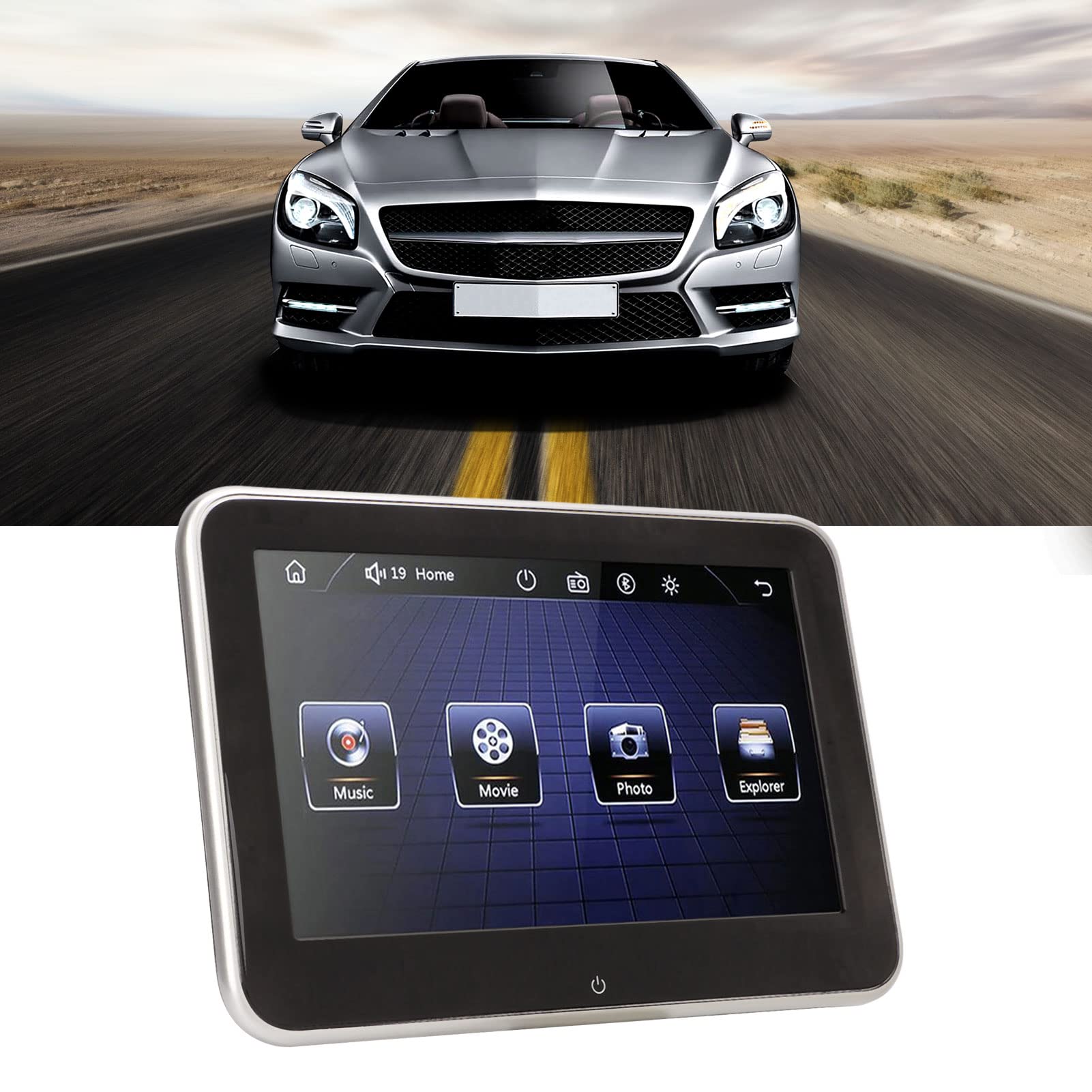 8 Inch IPS 1080P Touch Screen Headrest DVD Player - Car Headrest Monitor with MP5/CD Player for Rear Seat Entertainment System | Perfect for Kids Road Trips, Family Travel & In-Car Movie Watching