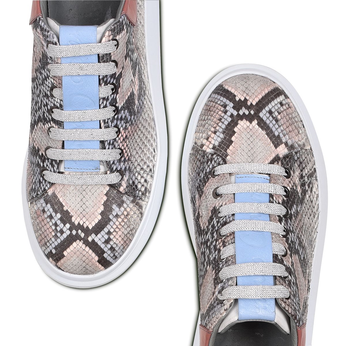 Women's Cuadra Blue Casual Fashion Python Sneakers - Stylish & Comfortable for Everyday Wear, Walking & Outfits