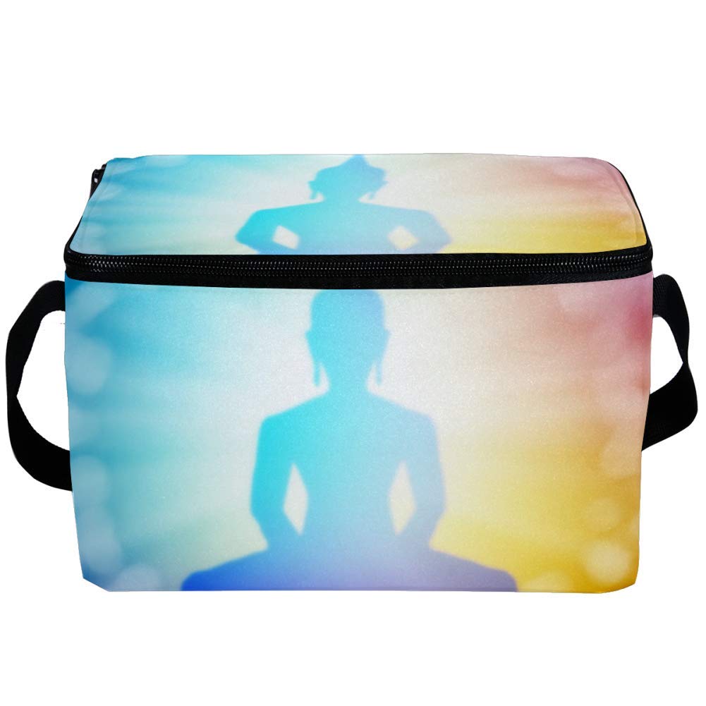 Eco-Friendly Reusable Insulated Buddha Lunch Box Cooler Bag for Women, Men & Kids - Portable Bento Box for Work, School, Picnics & Outdoor Activities