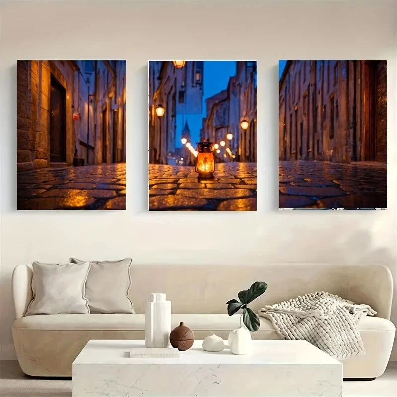3-Piece Majestic White Wolf Metal Wall Art Prints - Ready to Hang Home Decor for Living Room, Bedroom & Office | Nature Inspired Animal Artwork