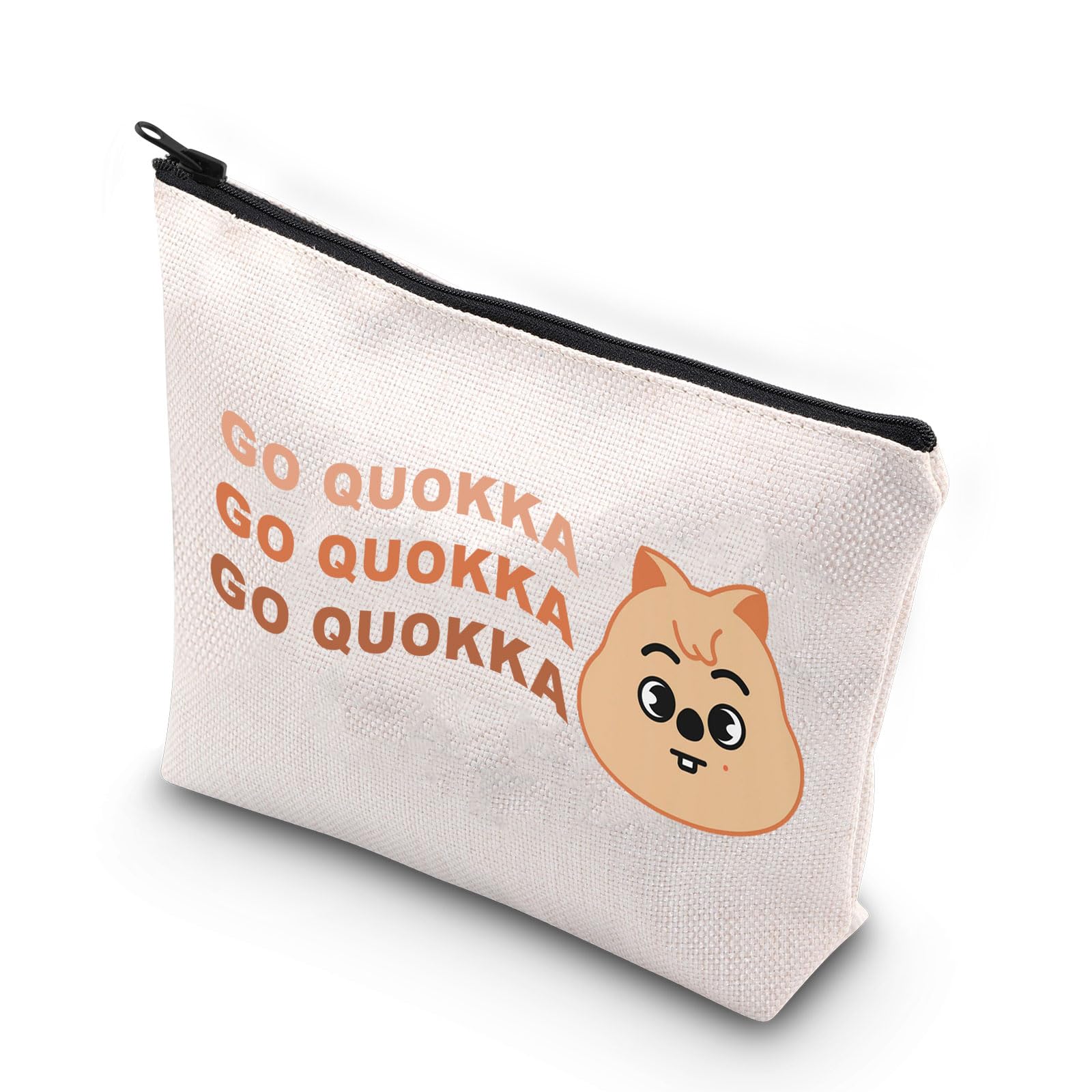JNIAP SKZ HAN Makeup Bag - Stray Kids (SKZ) Quokka Themed Cosmetic Pouch - Perfect Gift for K-Pop Fans | Ideal for Travel, School & Daily Makeup Storage