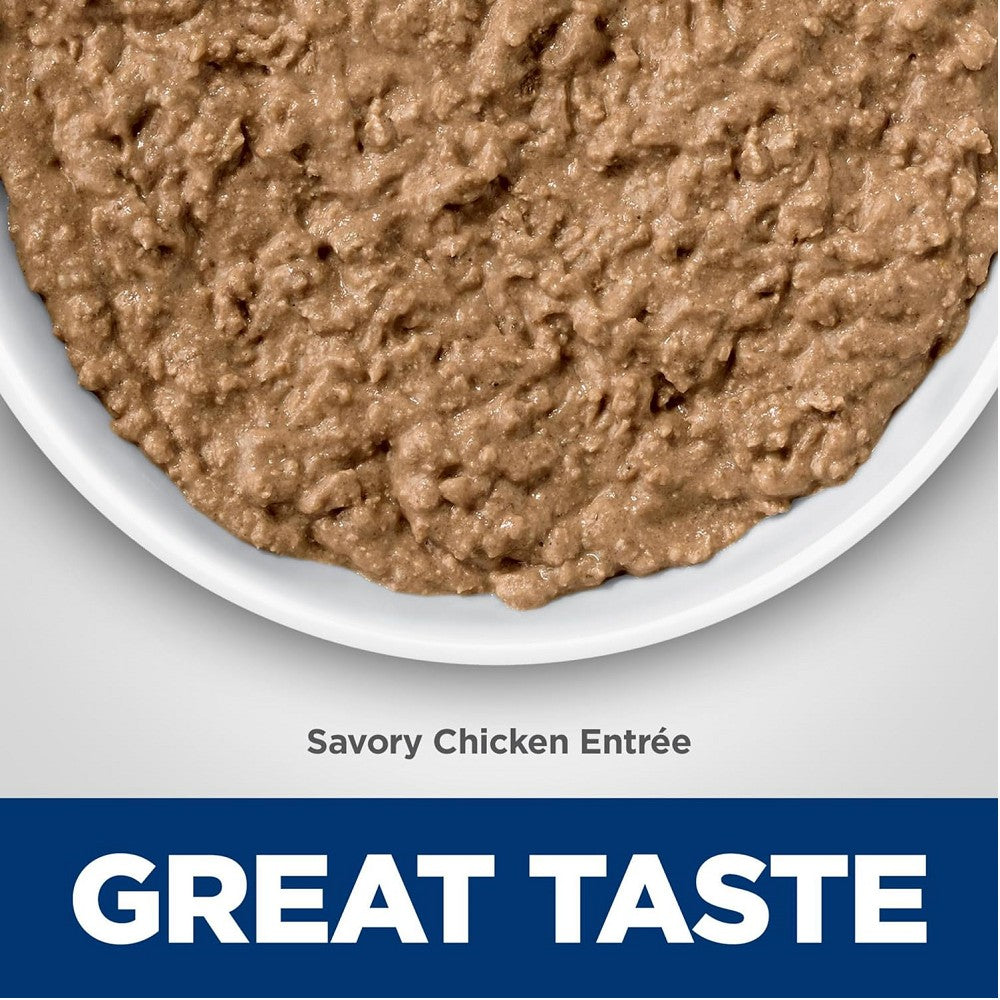 Hill's Science Diet Urinary & Hairball Control Wet Cat Food - Savory Chicken Entrée | Supports Urinary Health & Reduces Hairballs | Ideal for Indoor Cats with Sensitive Digestion