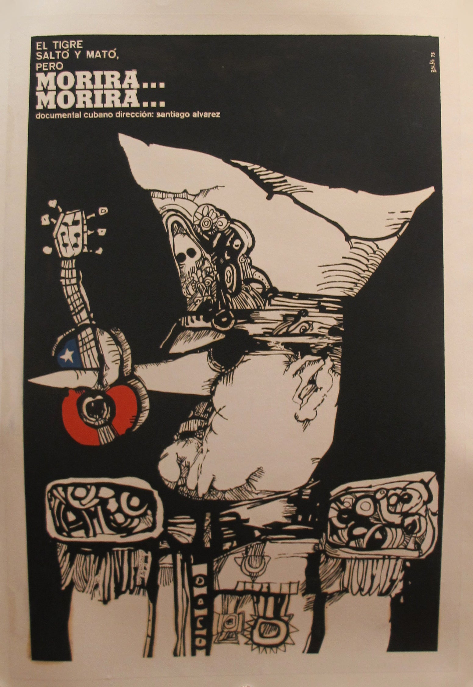 1970s Original Political Documentary Poster - Announcement Poster 'Morira... Morira...' (Linen Backed) - Vintage Home Decor & Political Memorabilia for Collectors & History Enthusiasts