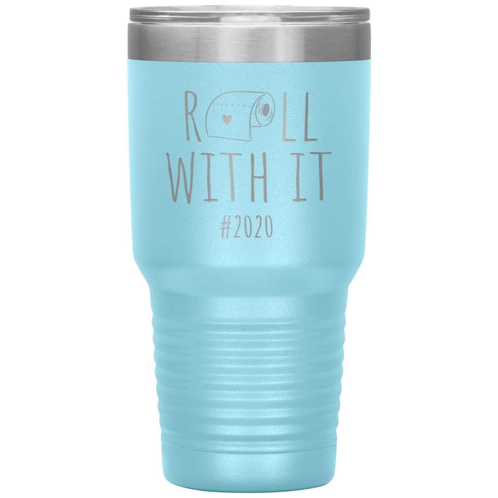 2020 Laser Etched 30oz Stainless Steel Tumbler with Funny Toilet Paper Design - Pewter Color | Great for Office Pranks, Gag Gifts & Coffee Lovers