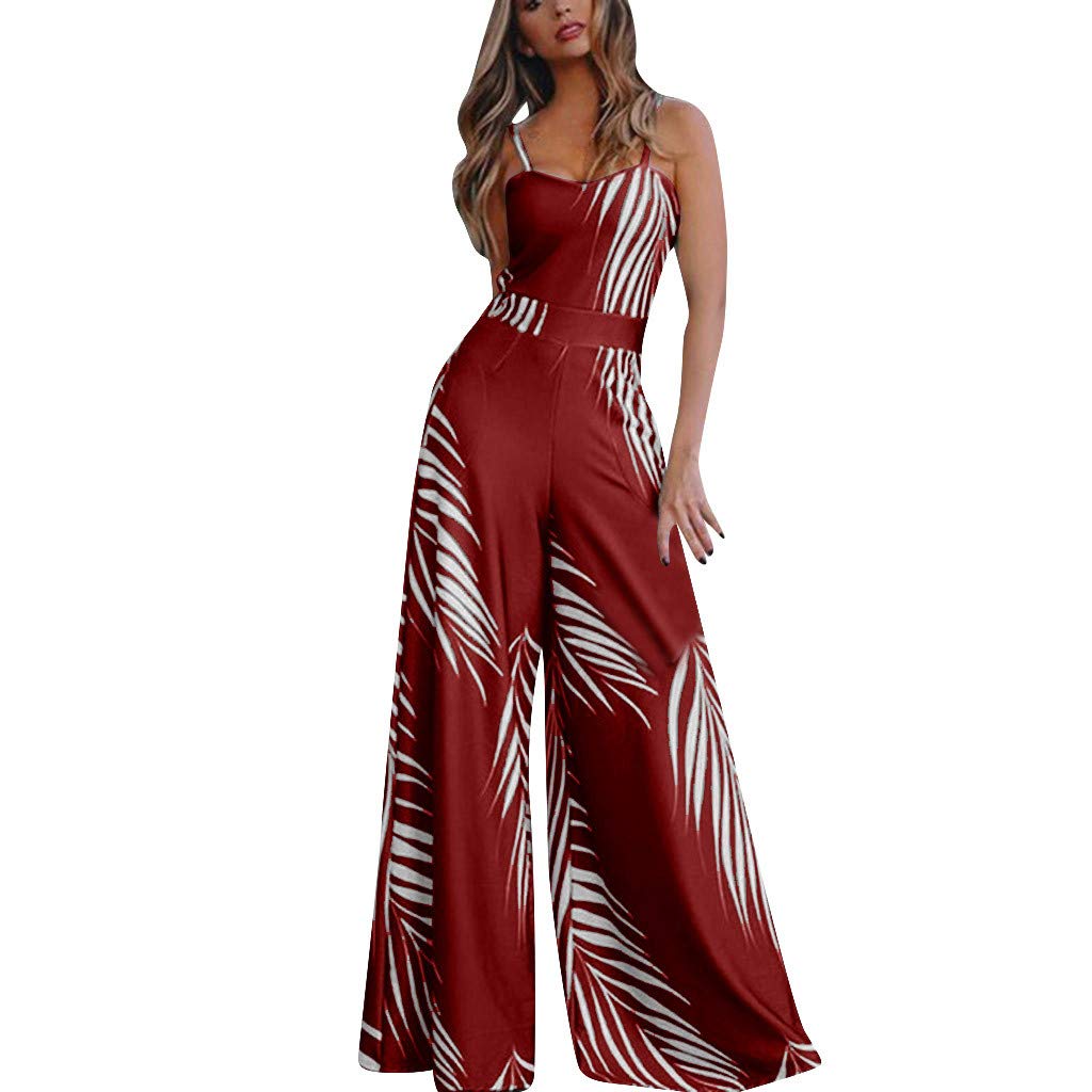 Women's Floral Print Satin Jumpsuit - Sleeveless Summer Romper for Ladies, Perfect for Beach Vacations, Parties & Date Nights