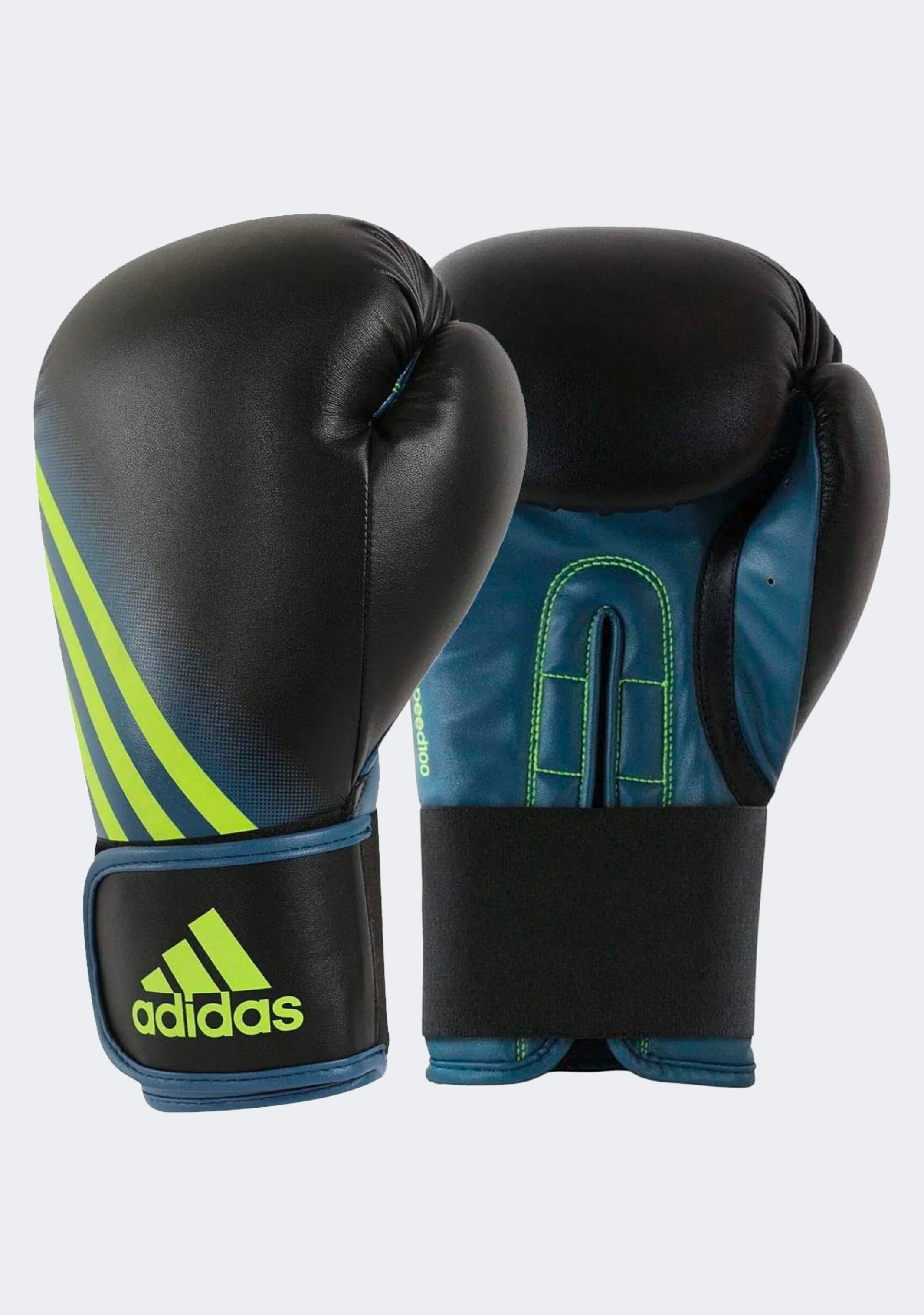 Adidas Unisex Speed 100 Boxing Gloves - Black/Yellow - Training & Sparring Boxing Gloves for Men & Women - Perfect for Boxing Classes, MMA Training & Fitness Workouts