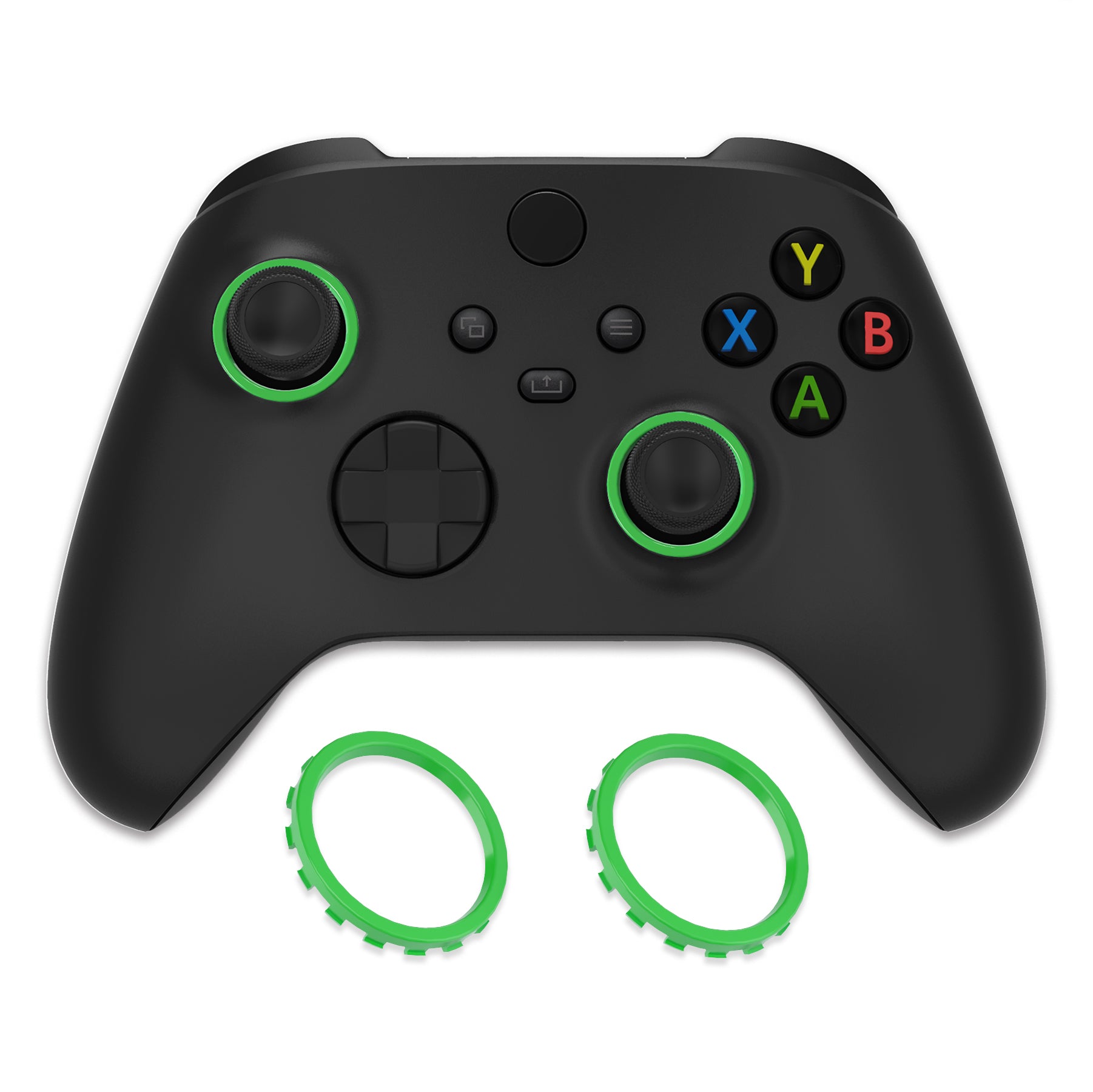 eXtremeRate Custom Green Accent Rings for Xbox Elite Series 2 Core & Elite Series 2 Controllers - Compatible with Xbox One Elite & eXtremeRate ASR Version Shell for Xbox Series X/S | Gaming Accessories for Enhanced Customization