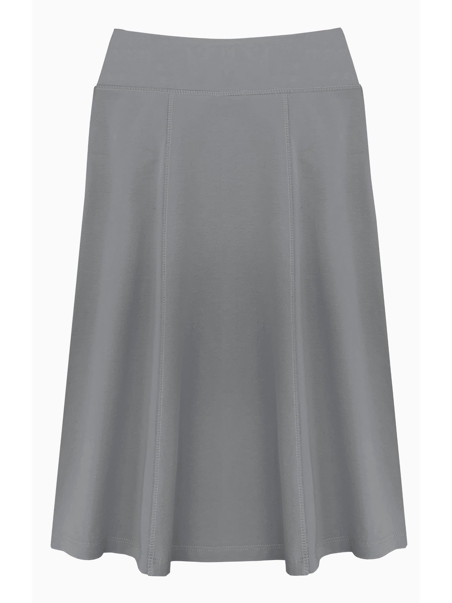 Girl's Cotton A-Line Skirt - Stretch Knee-Length for Play & School