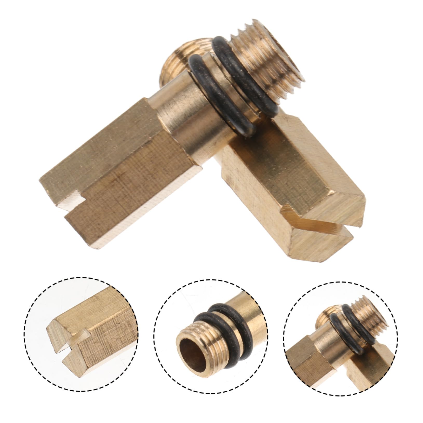 YARNOW 4-Pack Single Hole Faucet Plug Hose Gasket Click-Clack Sink Stopper for Bathroom & Kitchen Sink - Hot and Cold Water Copper Basin Faucet Accessories (Perfect for Leak Prevention & Easy Drain Cleaning)