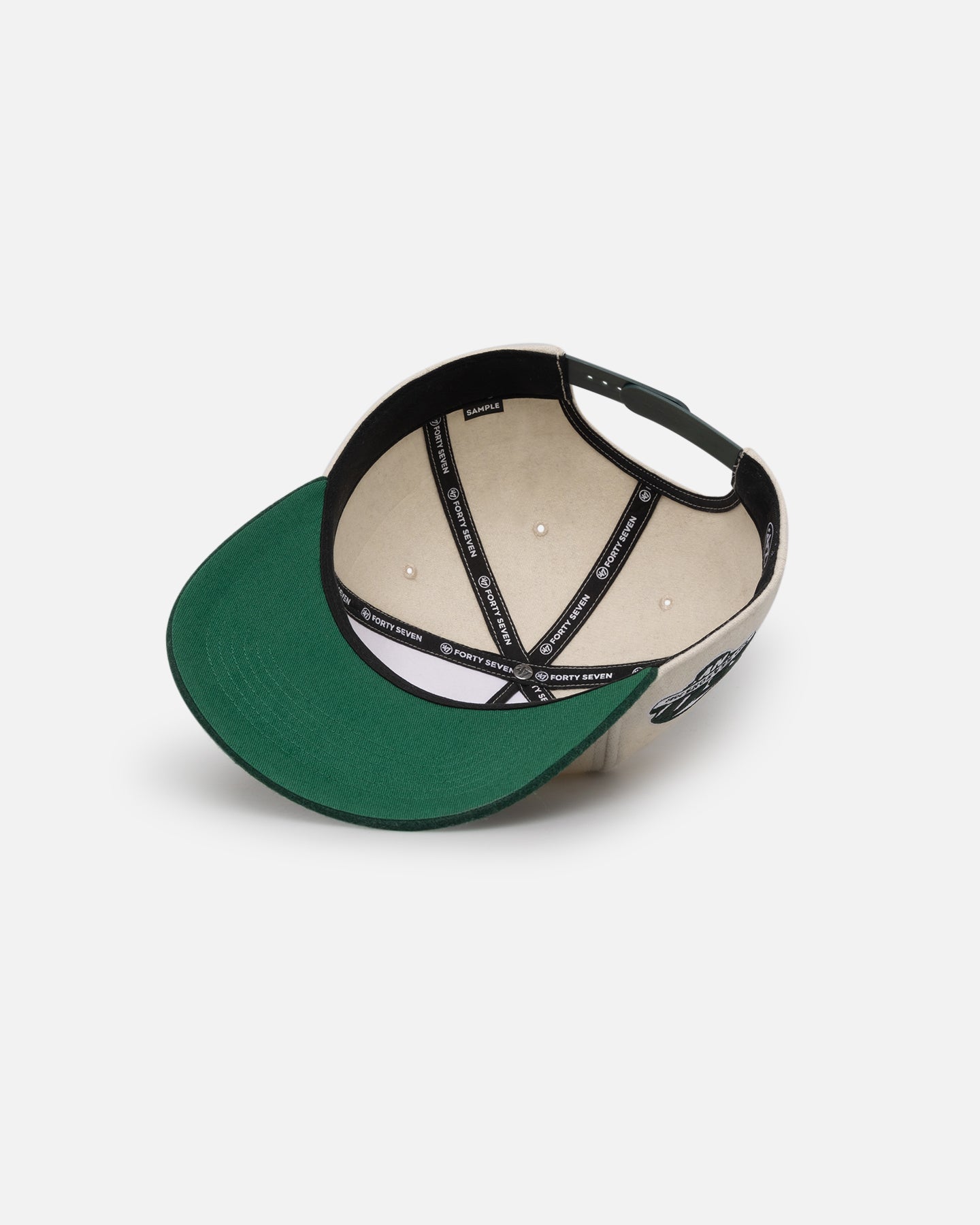 New York Jets Legacy Wooly Sure Shot Snapback Hat - 47 Brand Official NFL Cap, Natural & Dark Green - Perfect for Game Day, Sports Events, and Fan Collections
