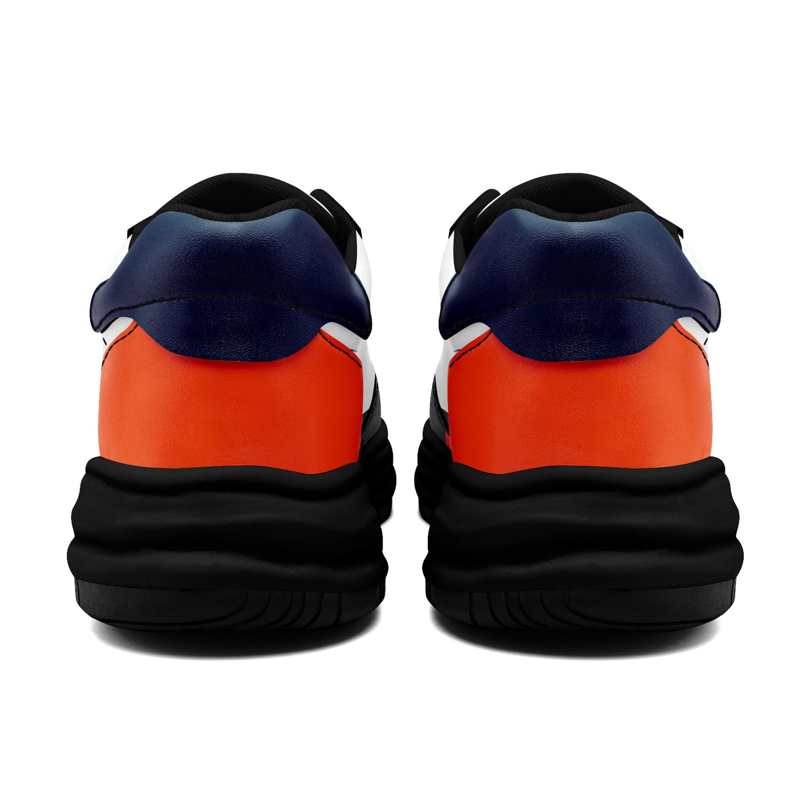 Custom Blue & Orange Denver Shoes - Personalized Sneakers for Men & Women | Comfortable Walking & Casual Wear | Perfect for Sports, Gym & Everyday Fashion (Style FN032 D020389, Size 10)