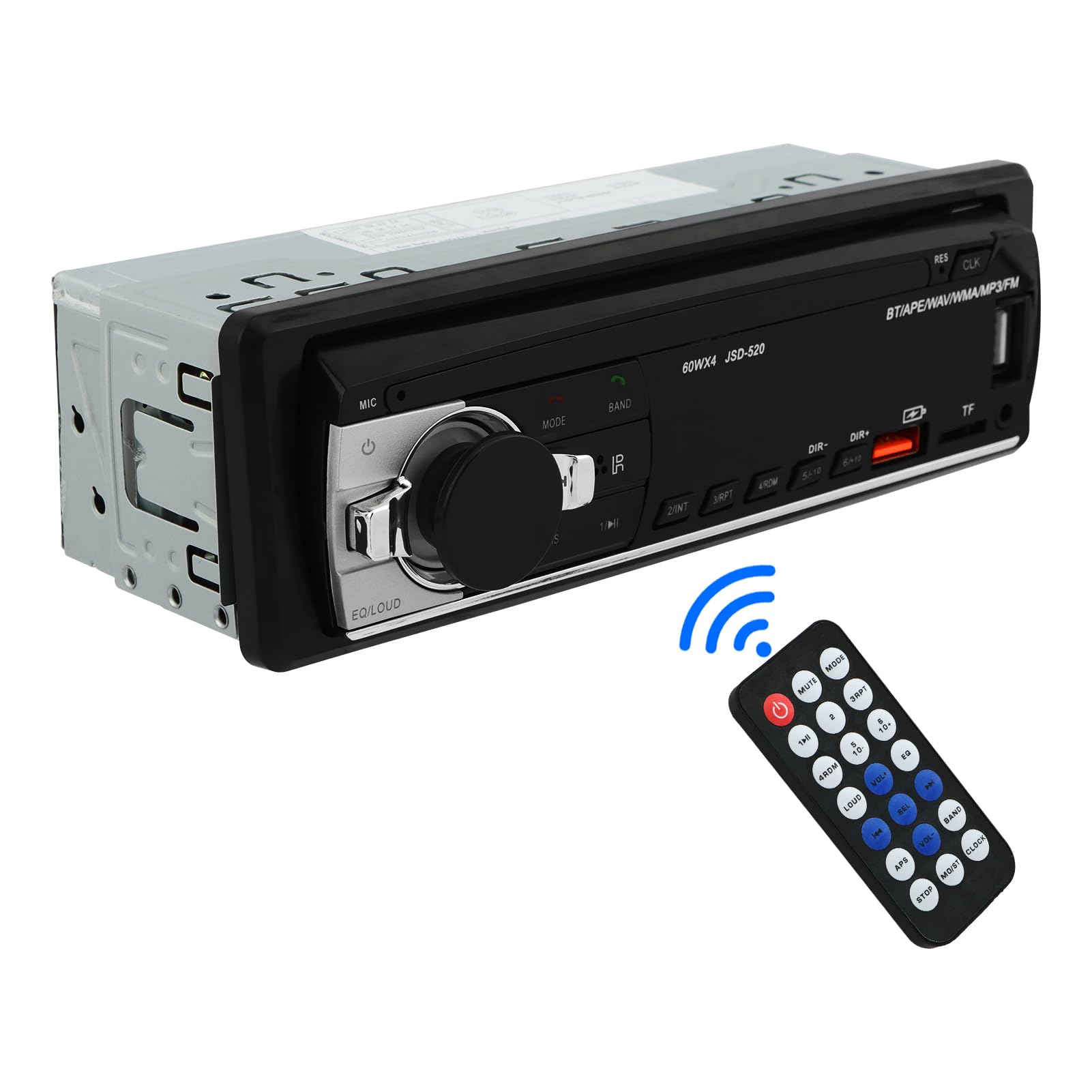 Bluetooth Single Din Car Stereo Receiver with Hands-Free Calling & App Control | AM/FM Radio, Dual USB, SD, AUX Input | No CD Player | Perfect for Commuting, Road Trips & Upgrading Older Vehicles