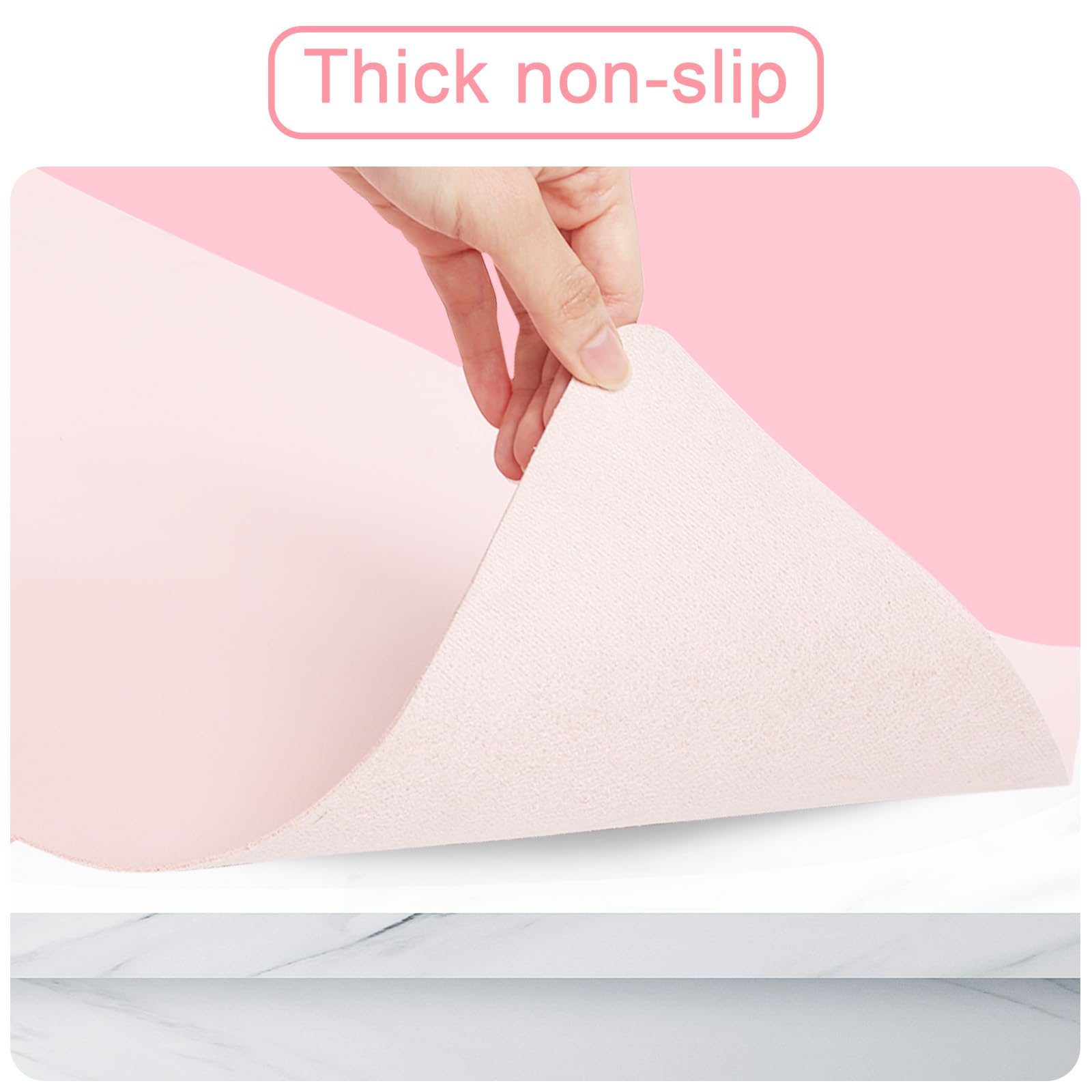 Premium SHIMIDO Nail Art Table Mat - Soft Microfiber Leather Hand Rest Pad for Nail Technicians & DIY Manicures | Non-Slip Workstation Mat for Salon, Home & Professional Use (Pink)