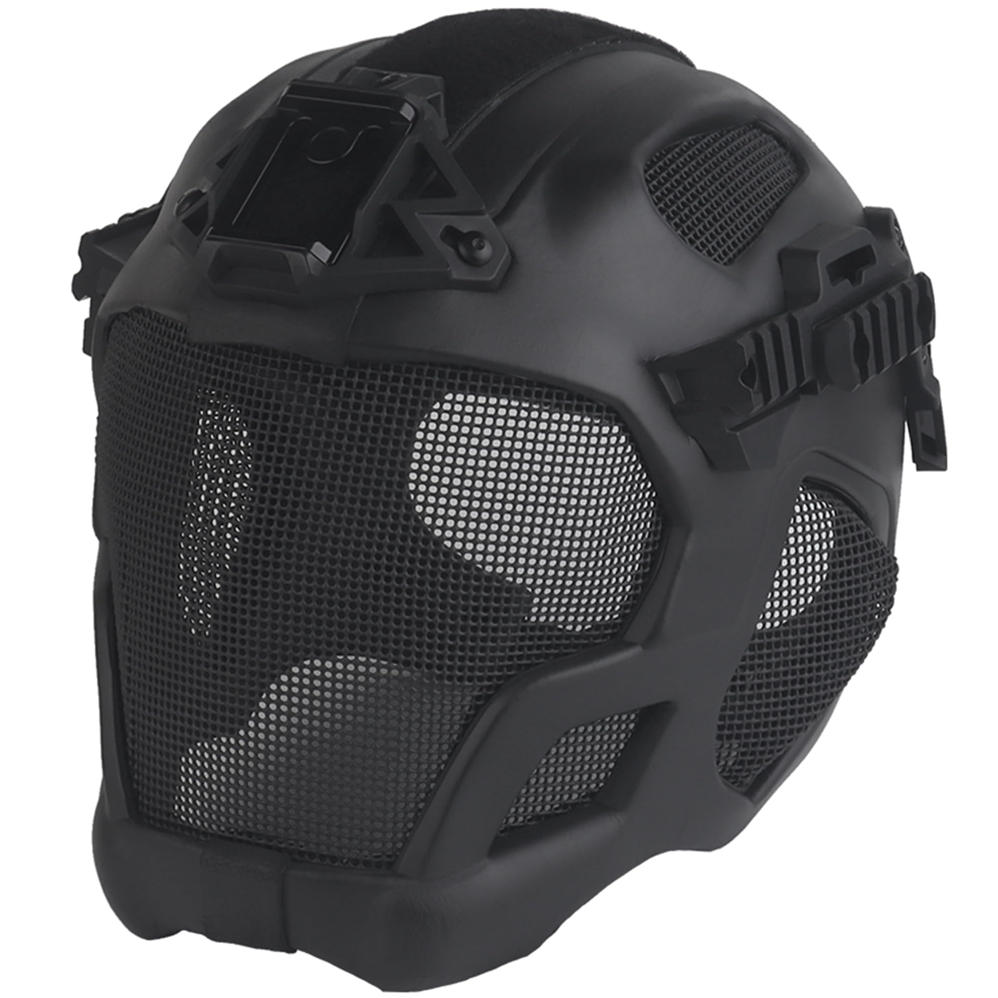 Tactical Airsoft Helmet with Built-in HD Headset & Anti-Fog Fan - High-End Paintball Full Face Mask for Outdoor Airsoft, CS Games & Military Simulation