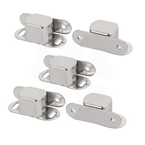 Uptell Stainless Steel Magnetic Door Catch Stopper - 5 Pack for Cabinet, Closet, Cupboard | Secure & Durable Hold for Smooth Closing | Ideal for Kitchen, Bathroom, Wardrobe & Office Storage