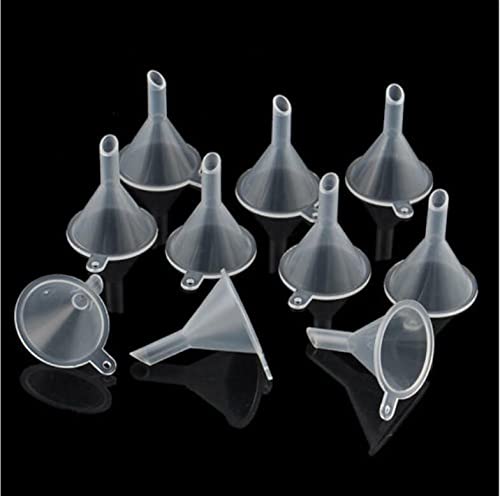 20-Pack Small Plastic Perfume Diffuser Bottles with Mini Liquid Oil Funnels - Essential Lab, Kitchen & Home Accessories for DIY Perfume Making, Cooking, Decor & More