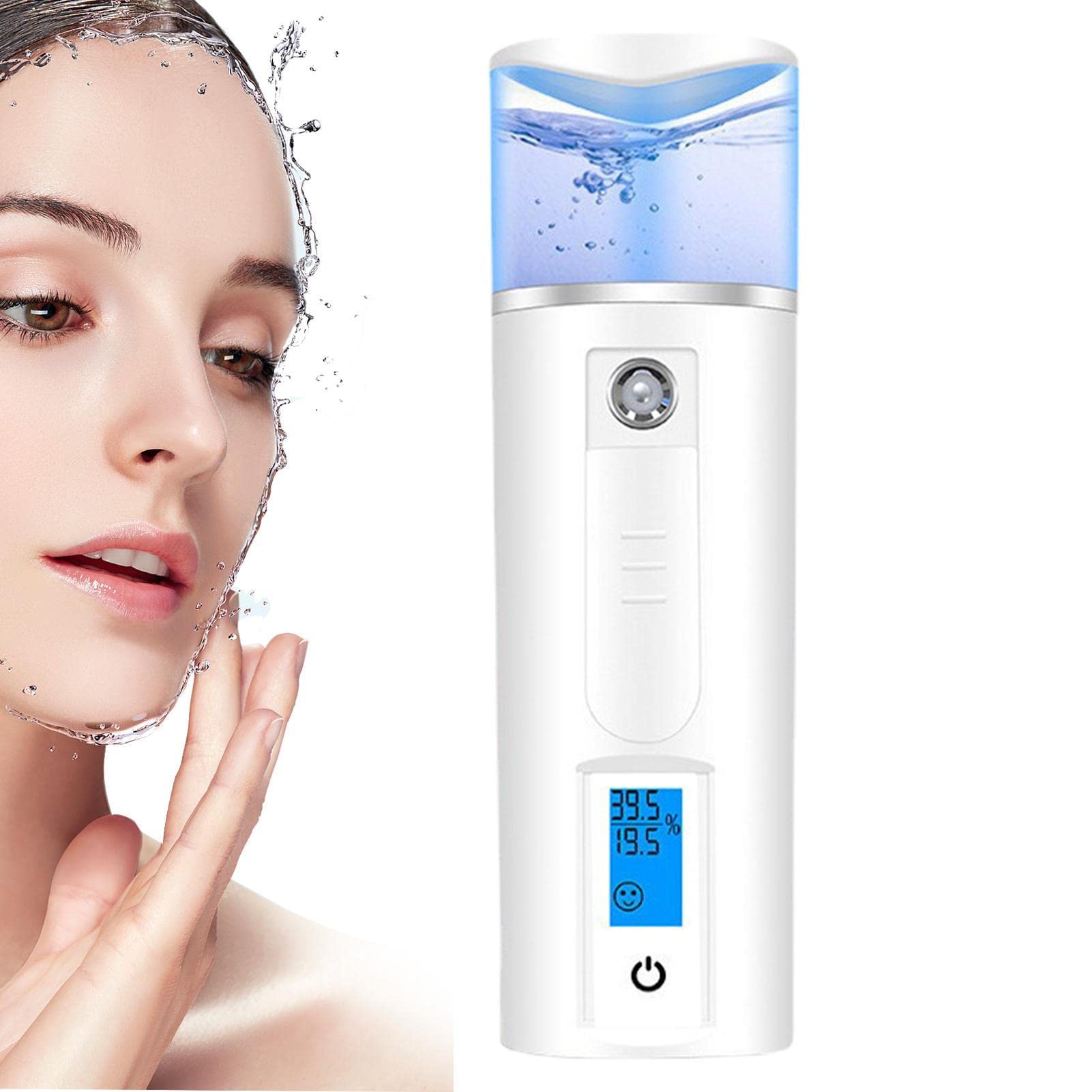 Professional Handheld Portable Facial Mister Sprayer for Lash Extensions - USB Rechargeable Mini Facial Steamer with Skin Analysis - Perfect for Eyelash Extensions, Skin Care & Face Hydration - Ideal for Salons, Home Use & Travel