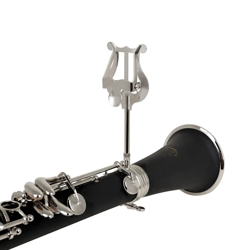Clarinet Sheet Music Holder Stand with Lyre - Portable Music Sheet Clamp for Clarinet Players - Perfect for Practice, Performances & Band Rehearsals