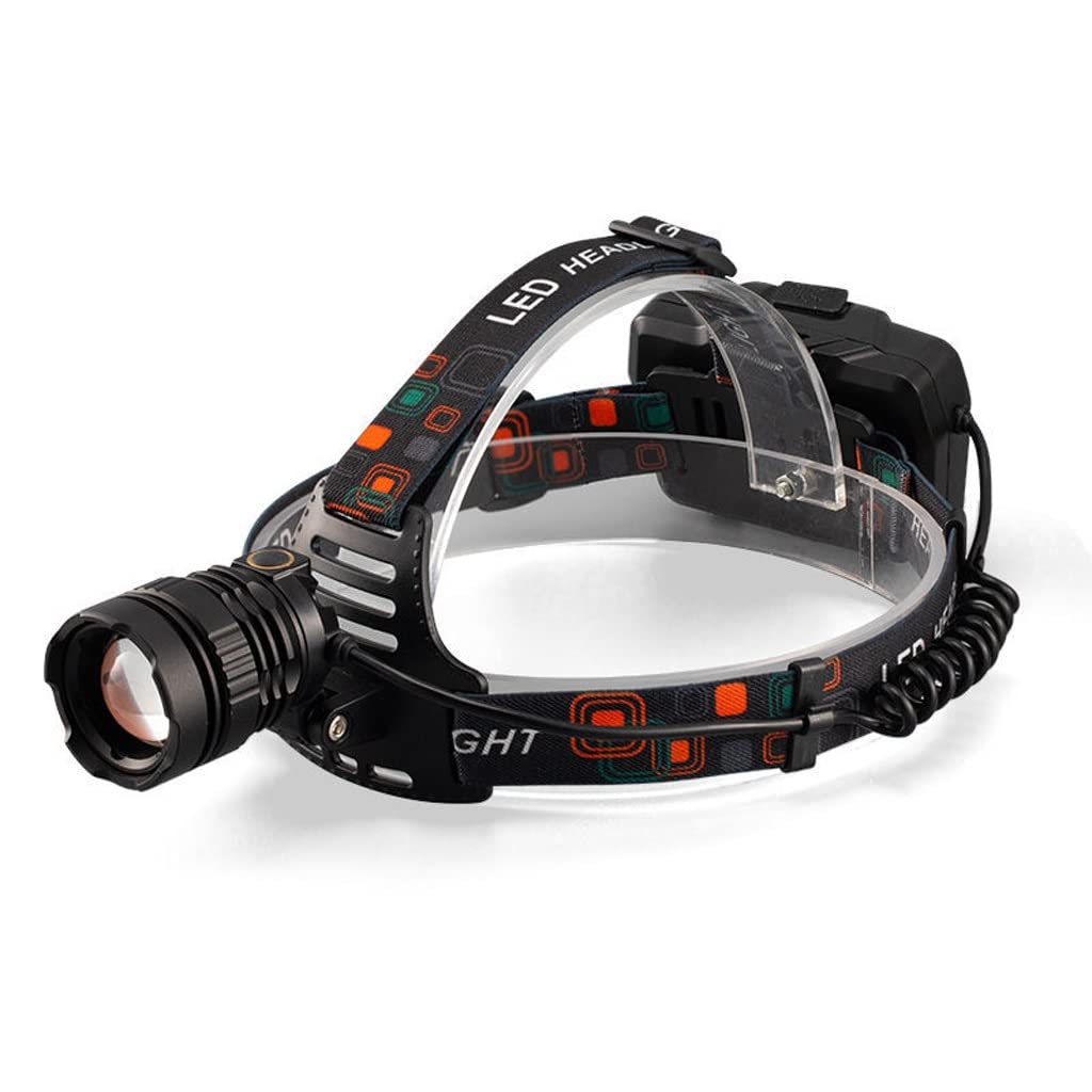 TONPOP Rechargeable LED Headlamp - 1000 Lumen Bright Headlight for Outdoor Activities, Night Fishing, Camping, Hiking & Mining - Waterproof Head Mounted Flashlight with Long Battery Life (Black) - Perfect for Nighttime Adventures and Hands-Free Lighting