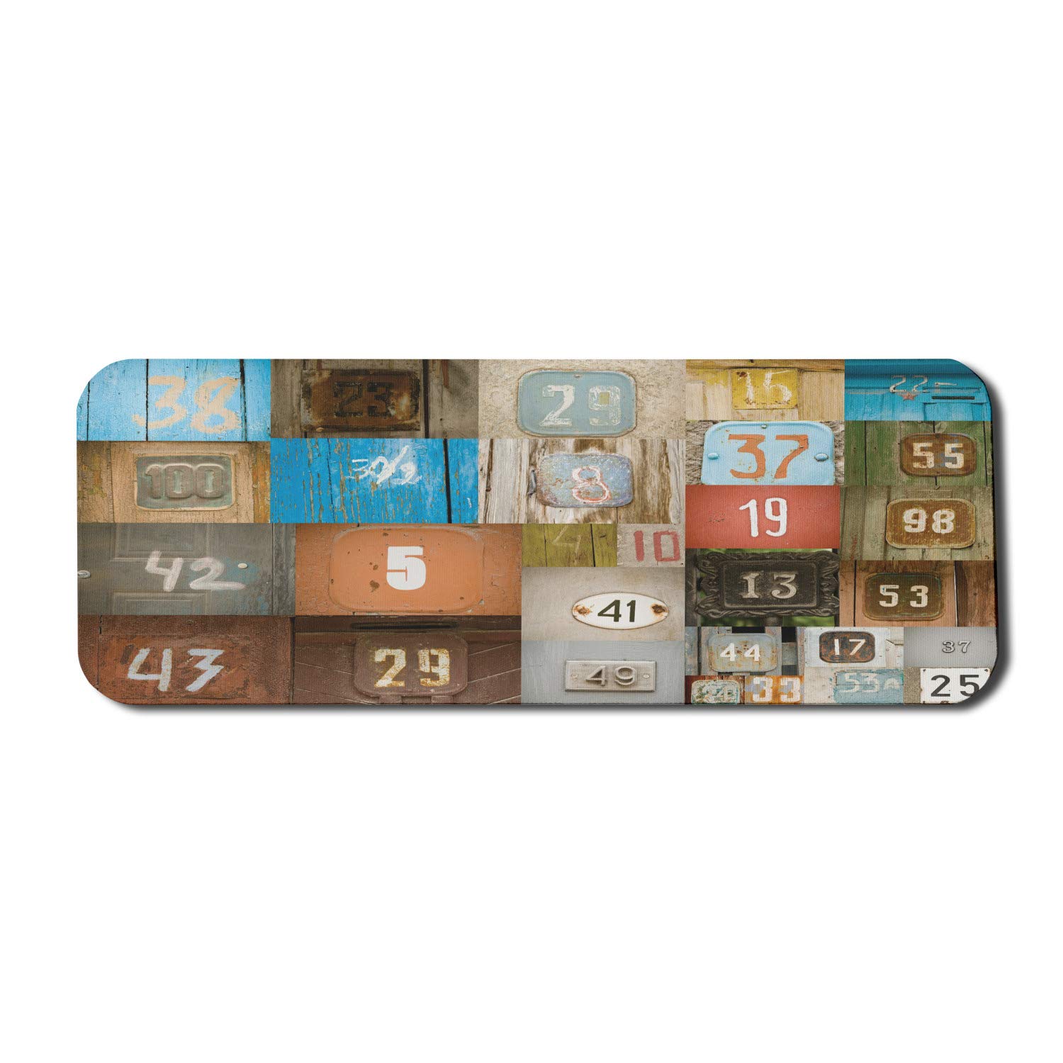 Ambesonne Vintage Rusty Apartment Door Number Themed Mouse Pad - Non-Slip Rubber Gaming Mousepad (31
