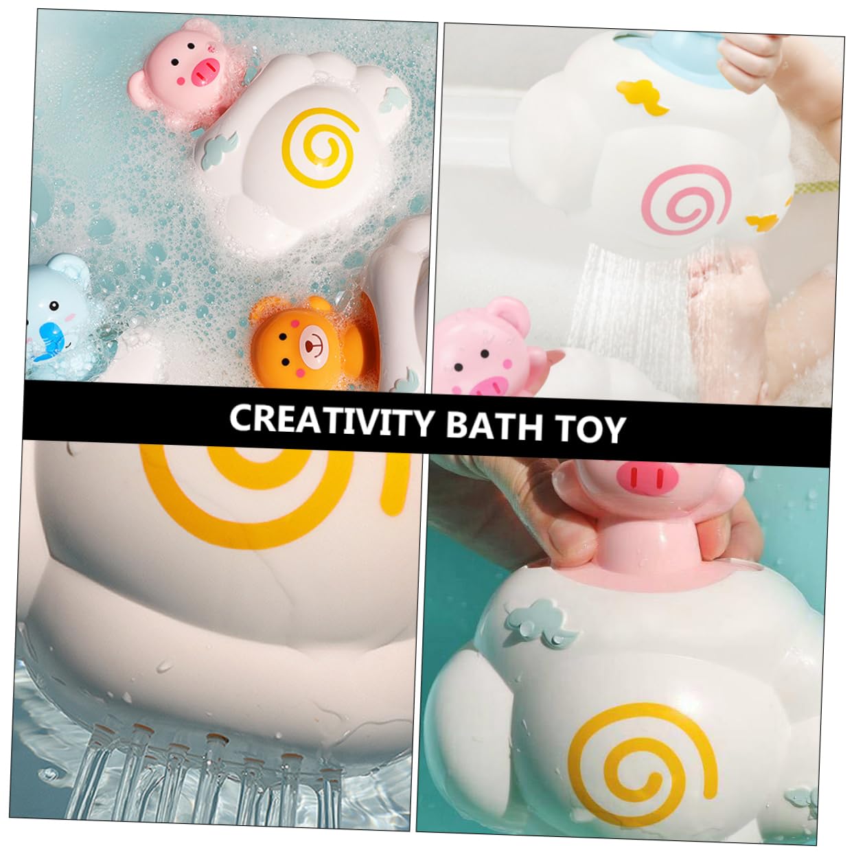 HEMOTON 1PC Water Fountain Bath Toy for Kids - Fun Shower & Bathtub Playtime - Abs White Water Play Toy for Toddlers & Children - Perfect for Bath Time, Pool Parties & Outdoor Water Activities