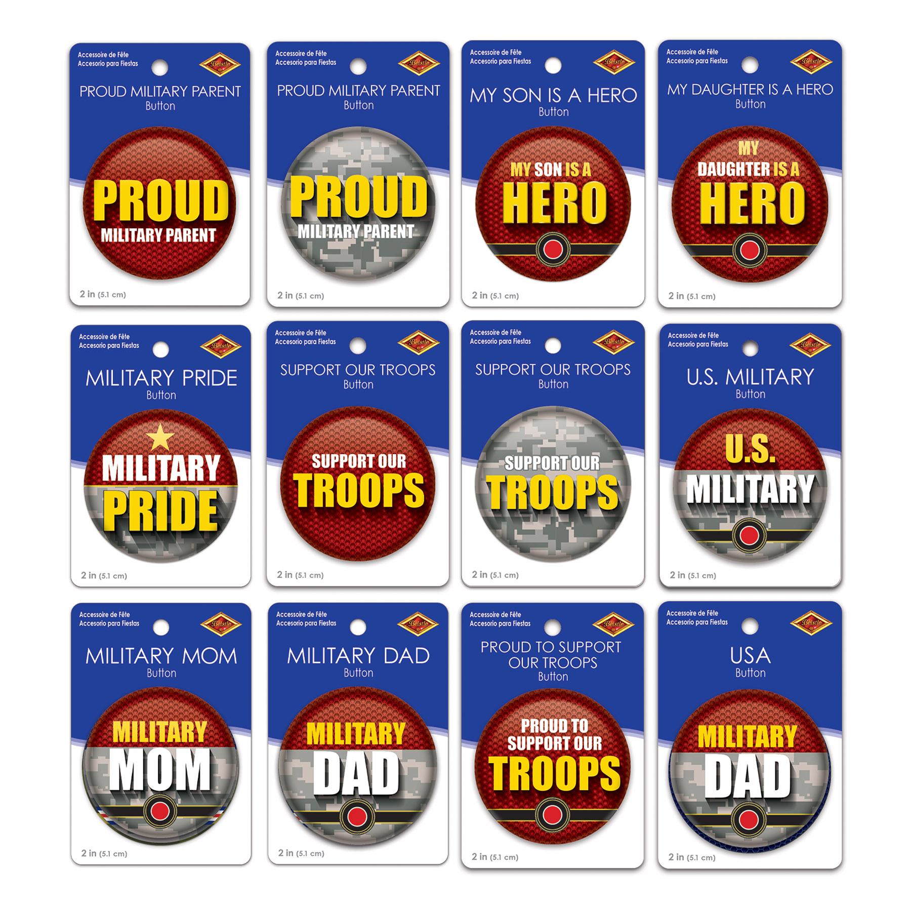 108-Piece Beistle Marines Military Appreciation Counter Display - Patriotic Party Supplies for Military Events, Veterans Day & Memorial Day Celebrations