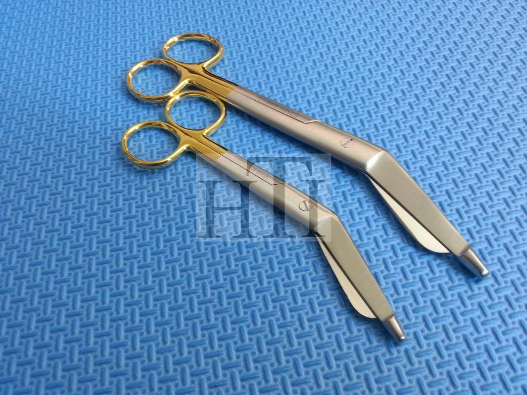 Premium O.R Grade Gold Handle Supercut Lister Bandage Scissors Set of 2 (5.5