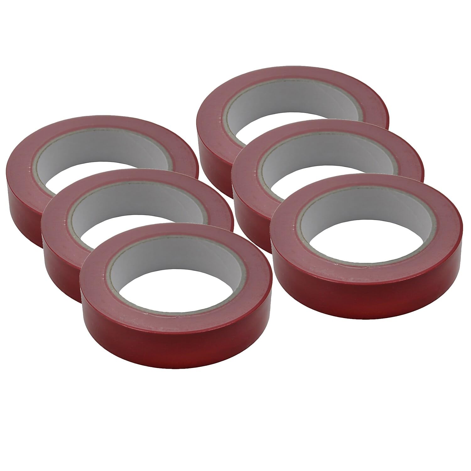 Martin Sports Floor Marking Tape - 6 Rolls of Red Athletic Tape for Gym, Court & Field Markings - Durable Non-Slip Surface Tape for Sports, Fitness & School Activities (MASFT136RED-6)