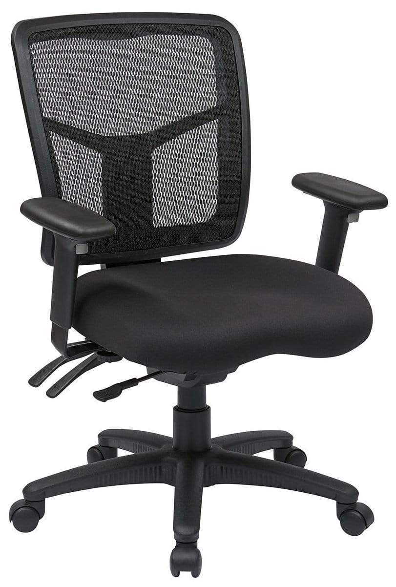 Ergonomic Pro Line II Mid Back Mesh Office Chair with Lumbar Support - Adjustable Height & Tilt for Home & Office Workspaces - Perfect for Long Hours of Comfortable Sitting