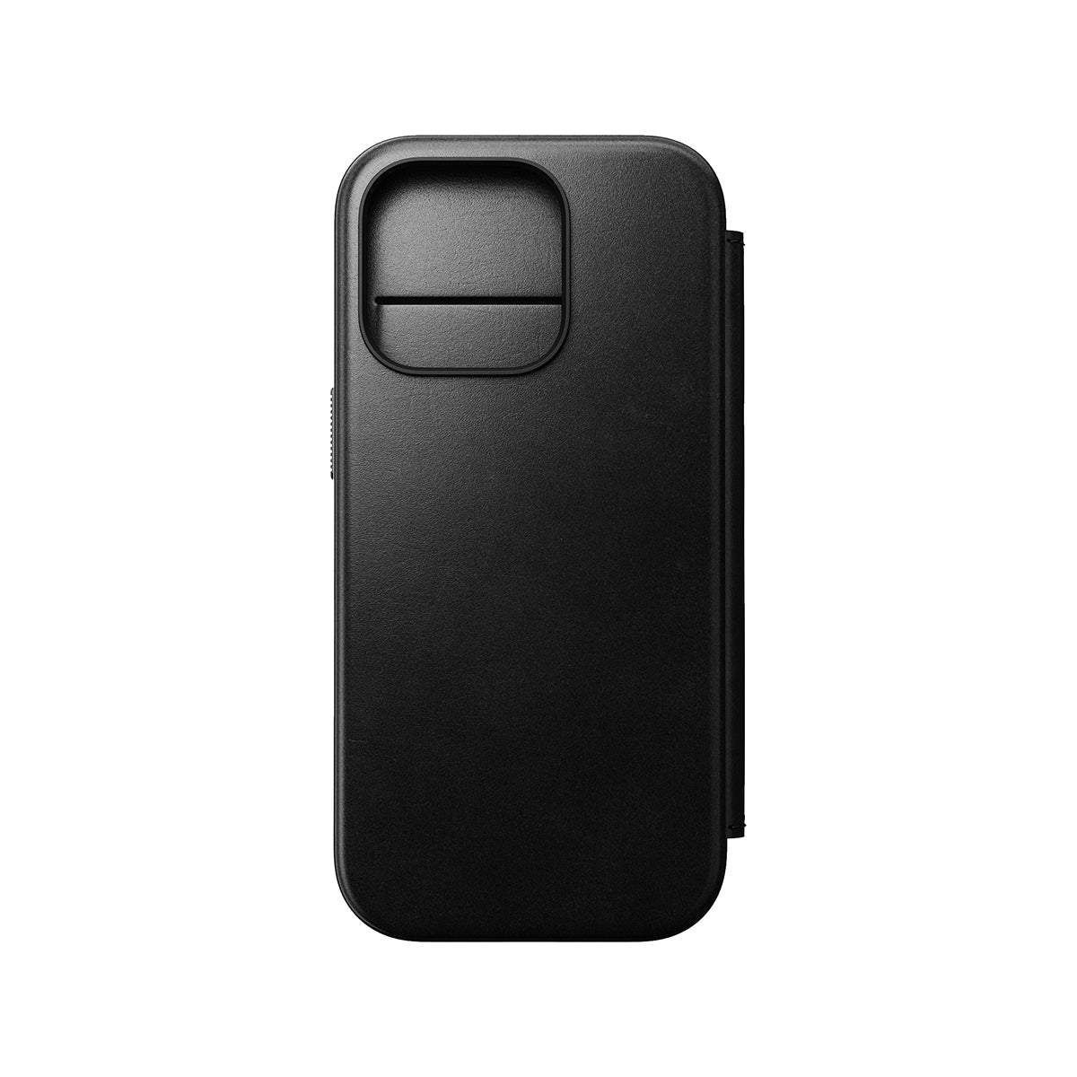 Premium NOMAD Horween Leather Folio Case for iPhone 16 Pro - Black | Slim Protective Wallet Cover with Card Slots | Perfect for Business Professionals & Travel