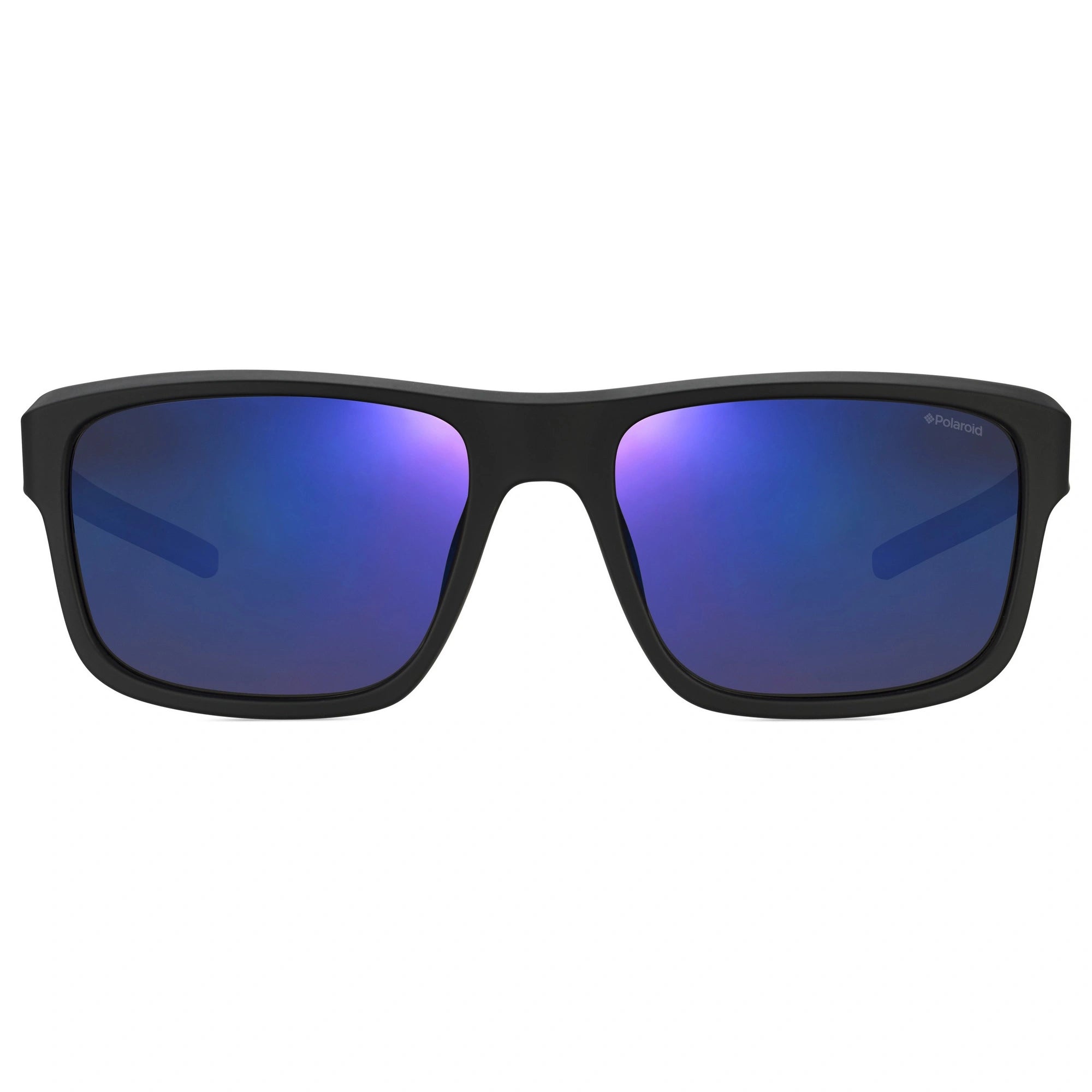 Black Frame Blue Mirrored Lens Polarized Sunglasses for Men & Women - UV Protection, Fashionable Outdoor Sports & Driving Shades