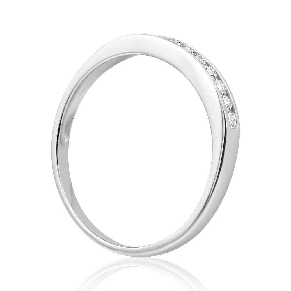 9ct White Gold 1/5 Carat Diamond Ring for Women - Elegant Wedding, Engagement & Anniversary Jewelry Gift - Perfect for Proposals, Special Occasions & Everyday Wear
